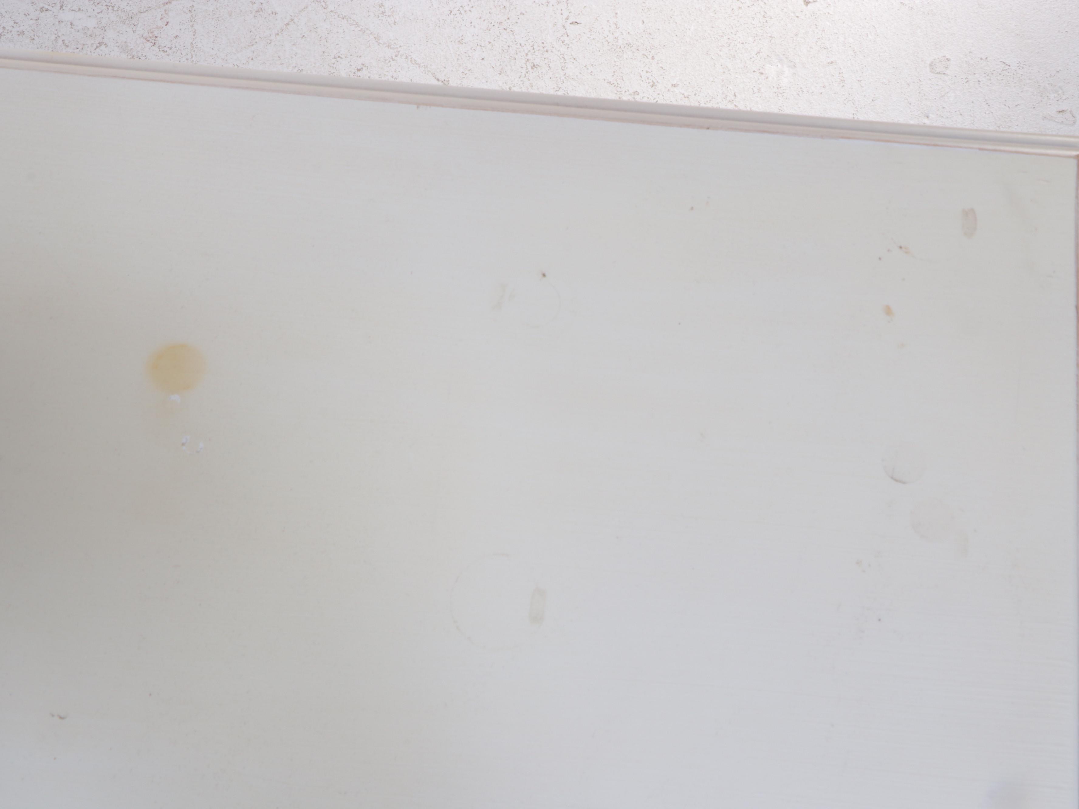 Contemporary White Painted Wood Two-Drawer Desk