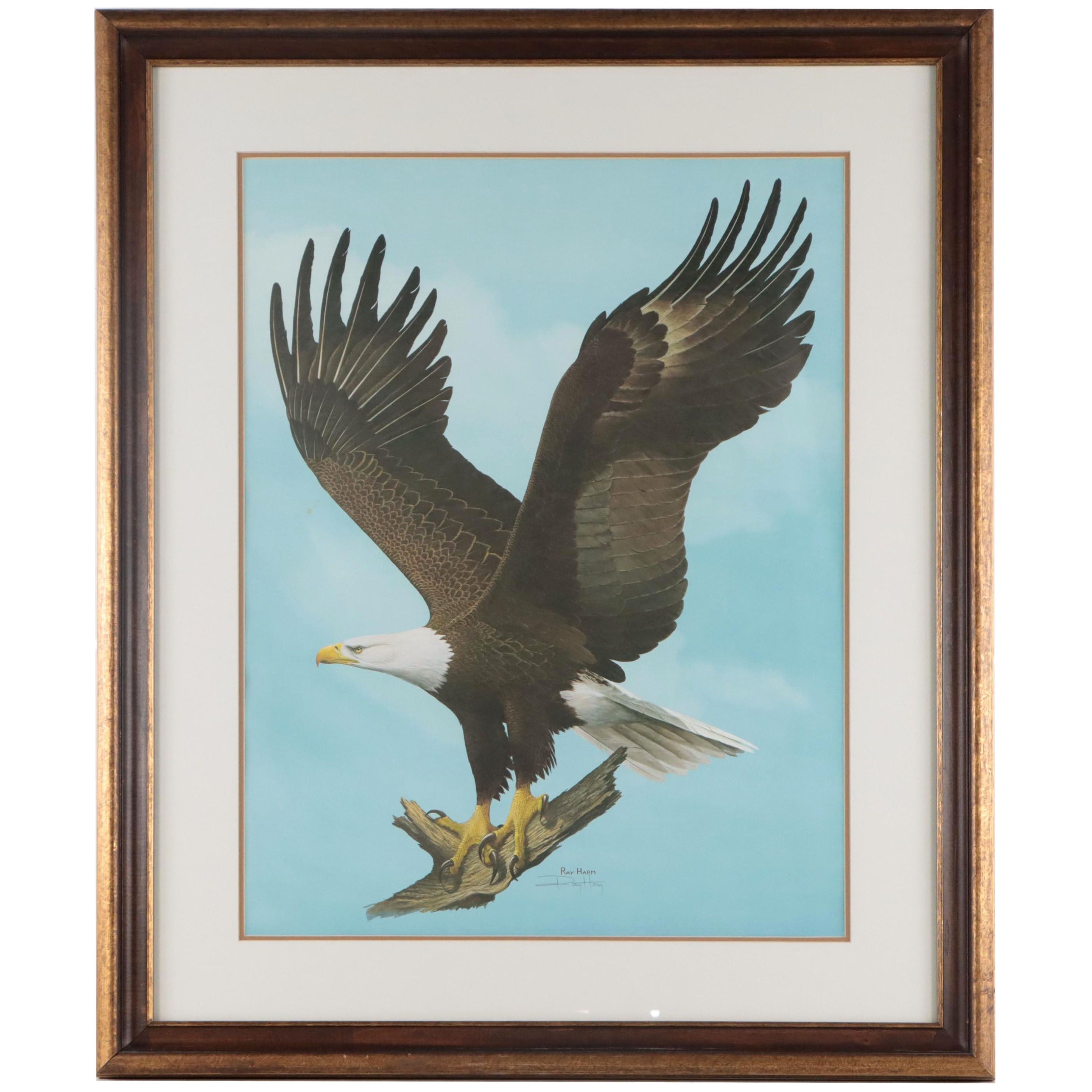 Ray Harm Offset Lithograph "American Eagle"