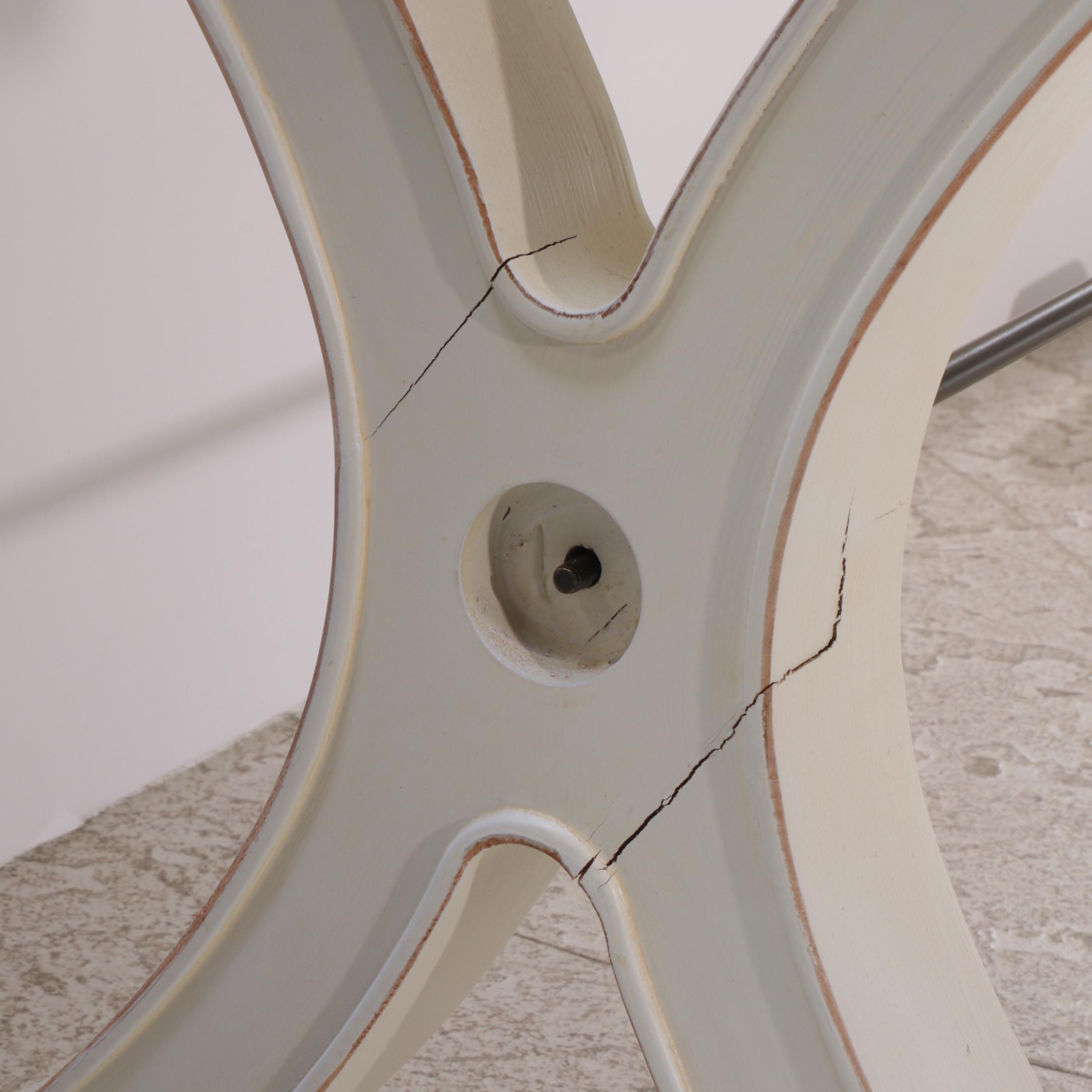 Contemporary White Painted Wood Two-Drawer Desk