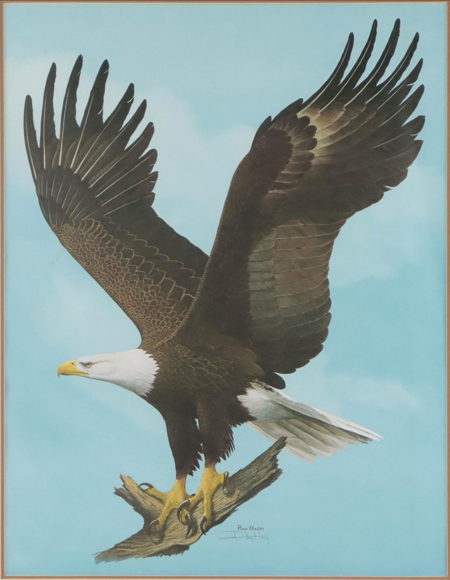 Ray Harm Offset Lithograph "American Eagle"