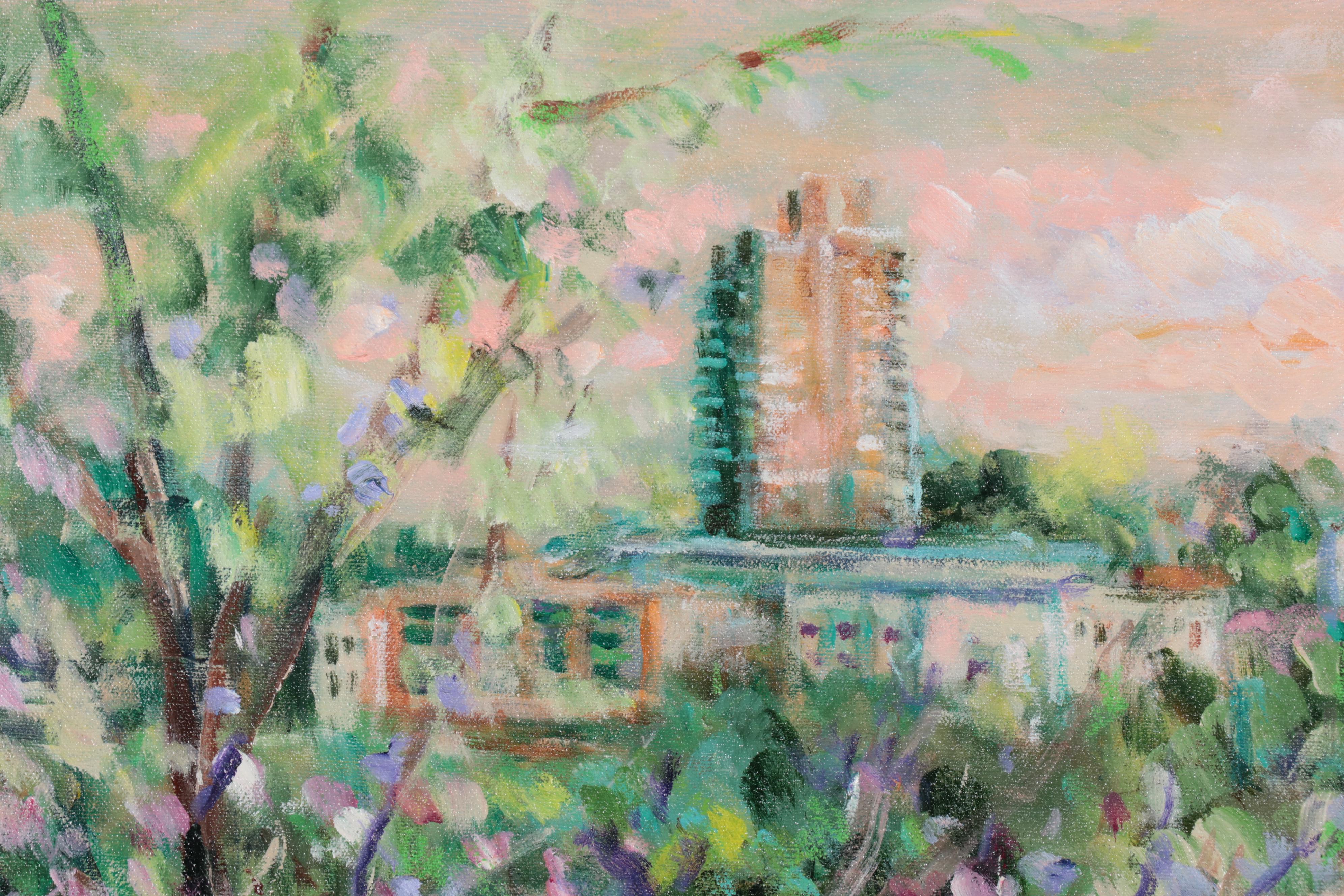 Mimi Nieman Impressionist Style Urban Landscape Oil Painting