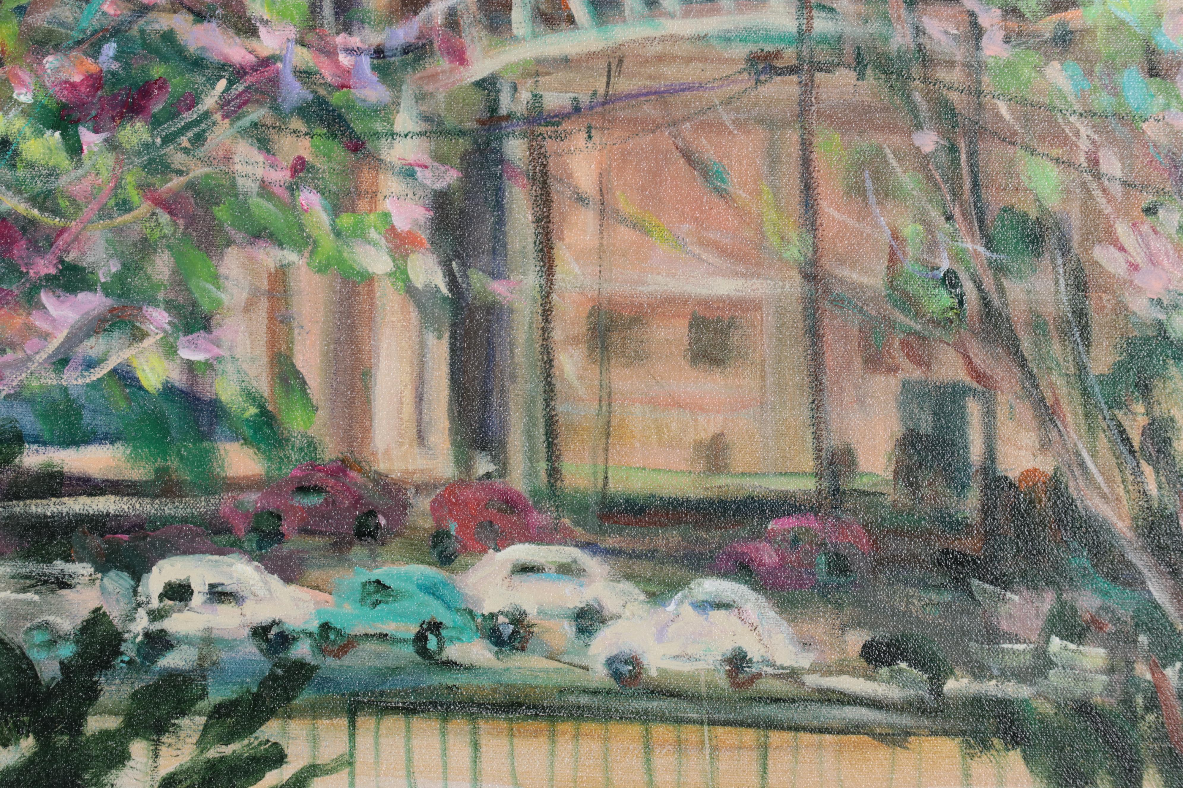 Mimi Nieman Impressionist Style Urban Landscape Oil Painting
