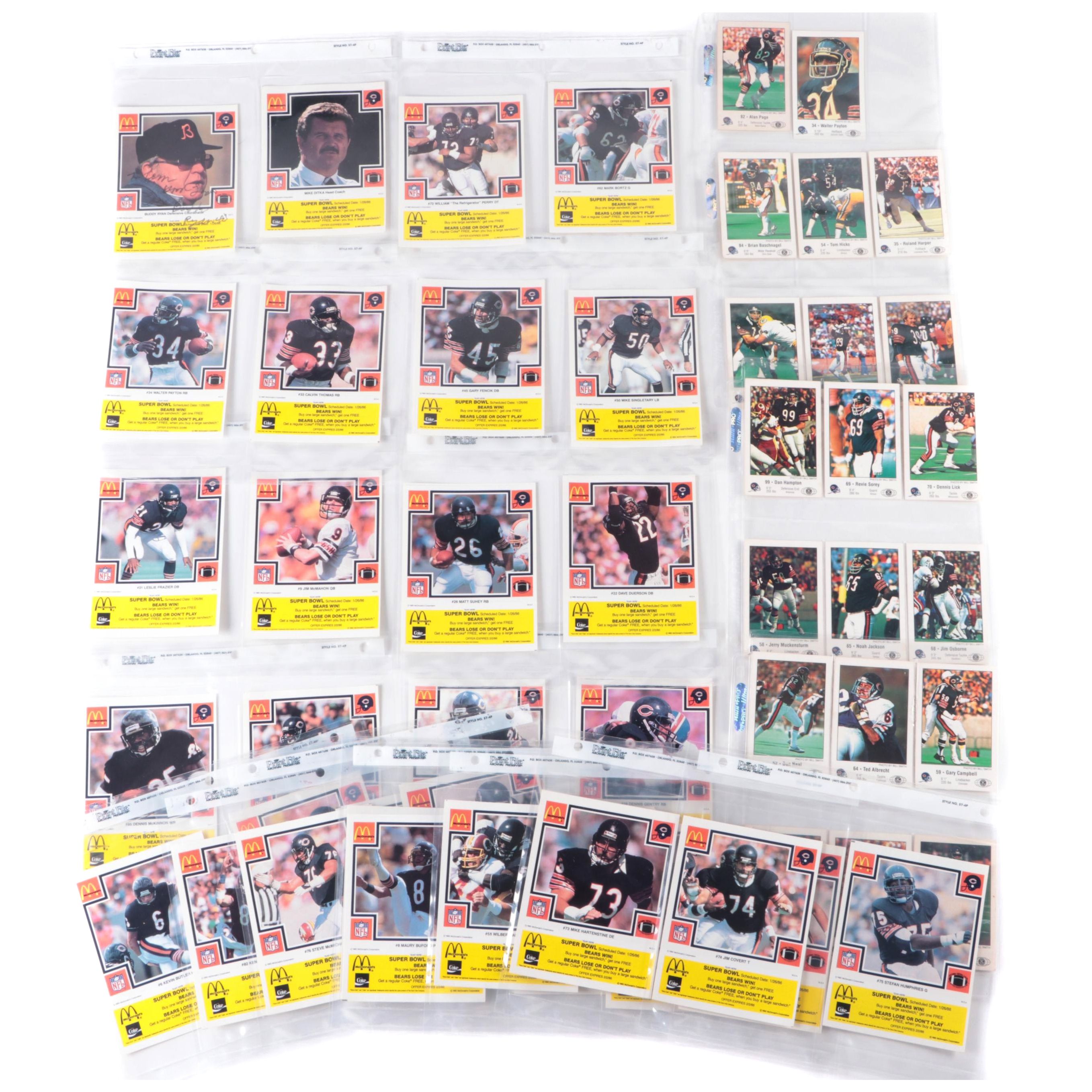 Ryan Signed, More Chicago Bears 1981 Kiwanis and 1985 McDonald's Football Cards