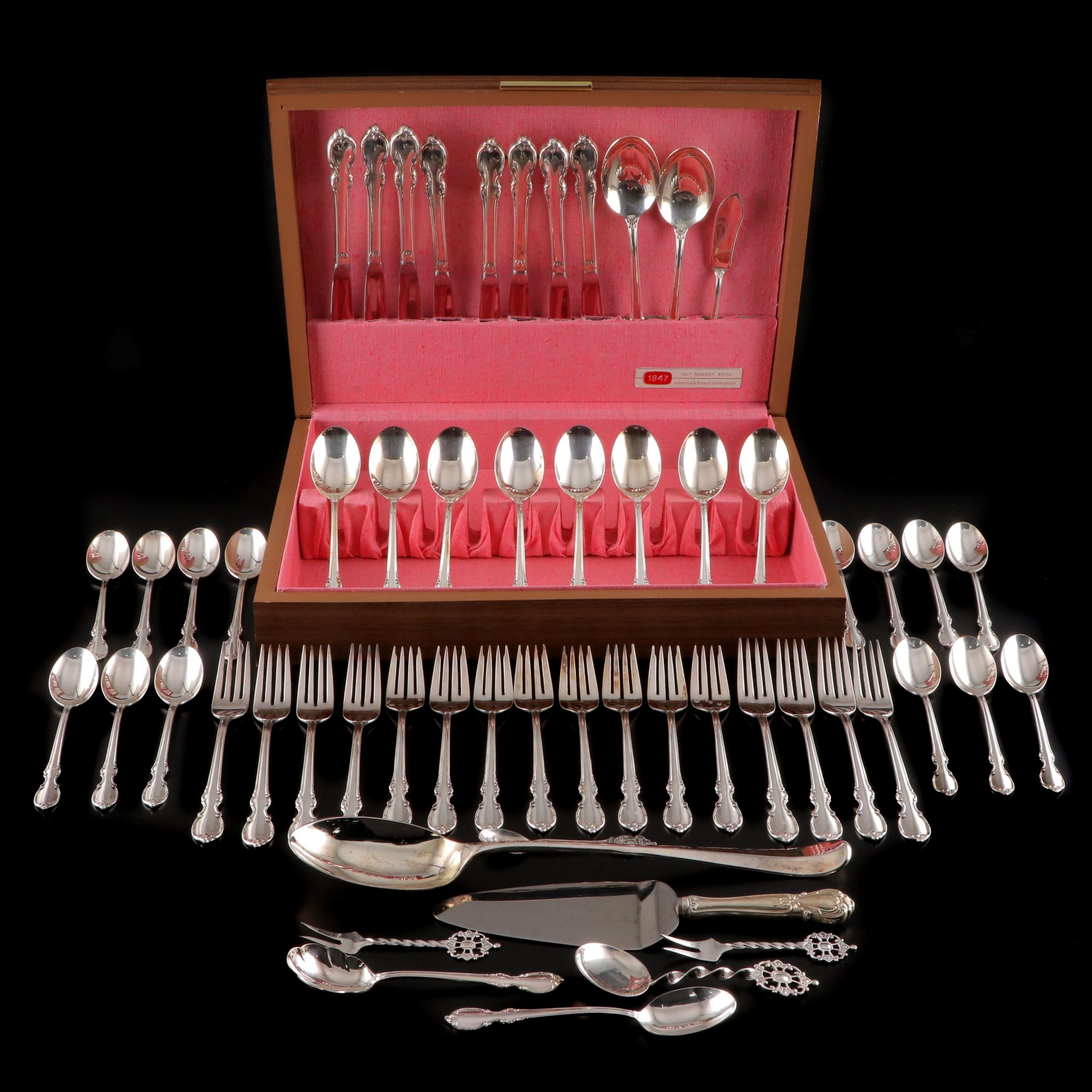 1847 Rogers Bros. "Reflection" Silver Plate and Other Flatware