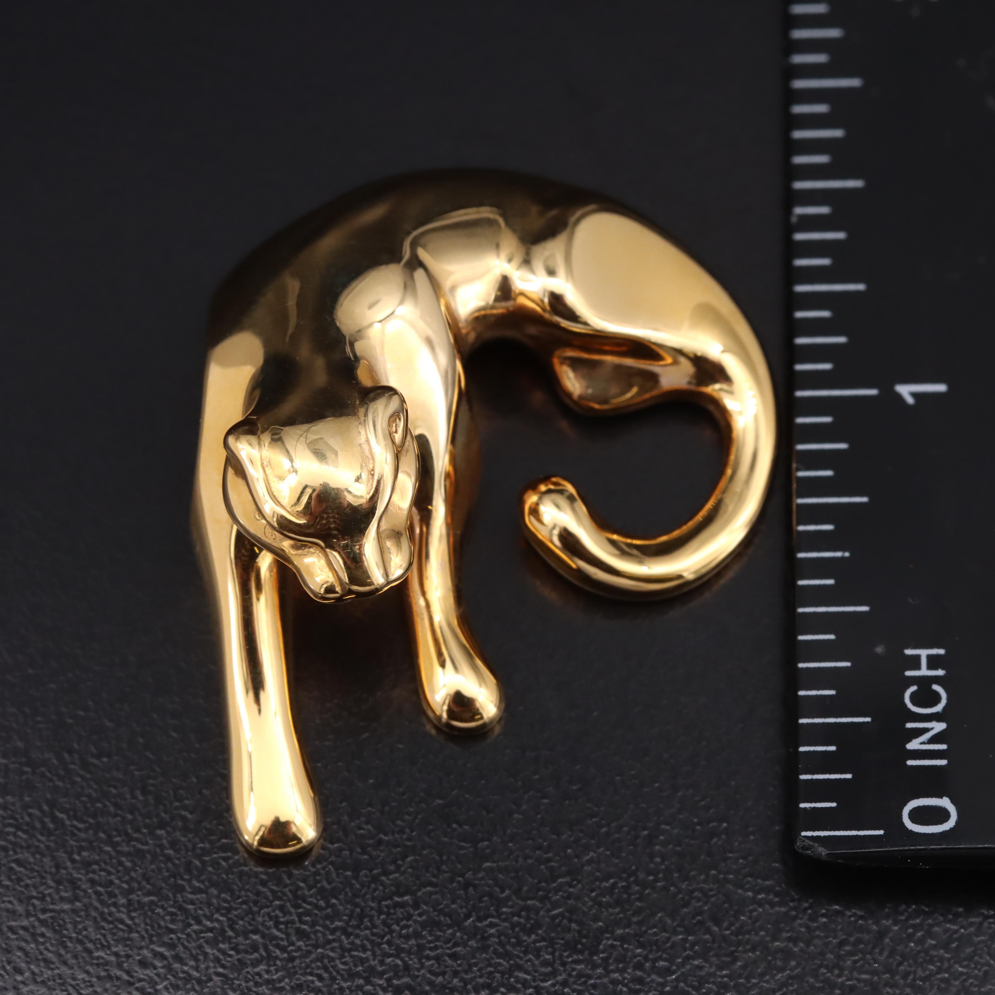 14K Panther Pendant