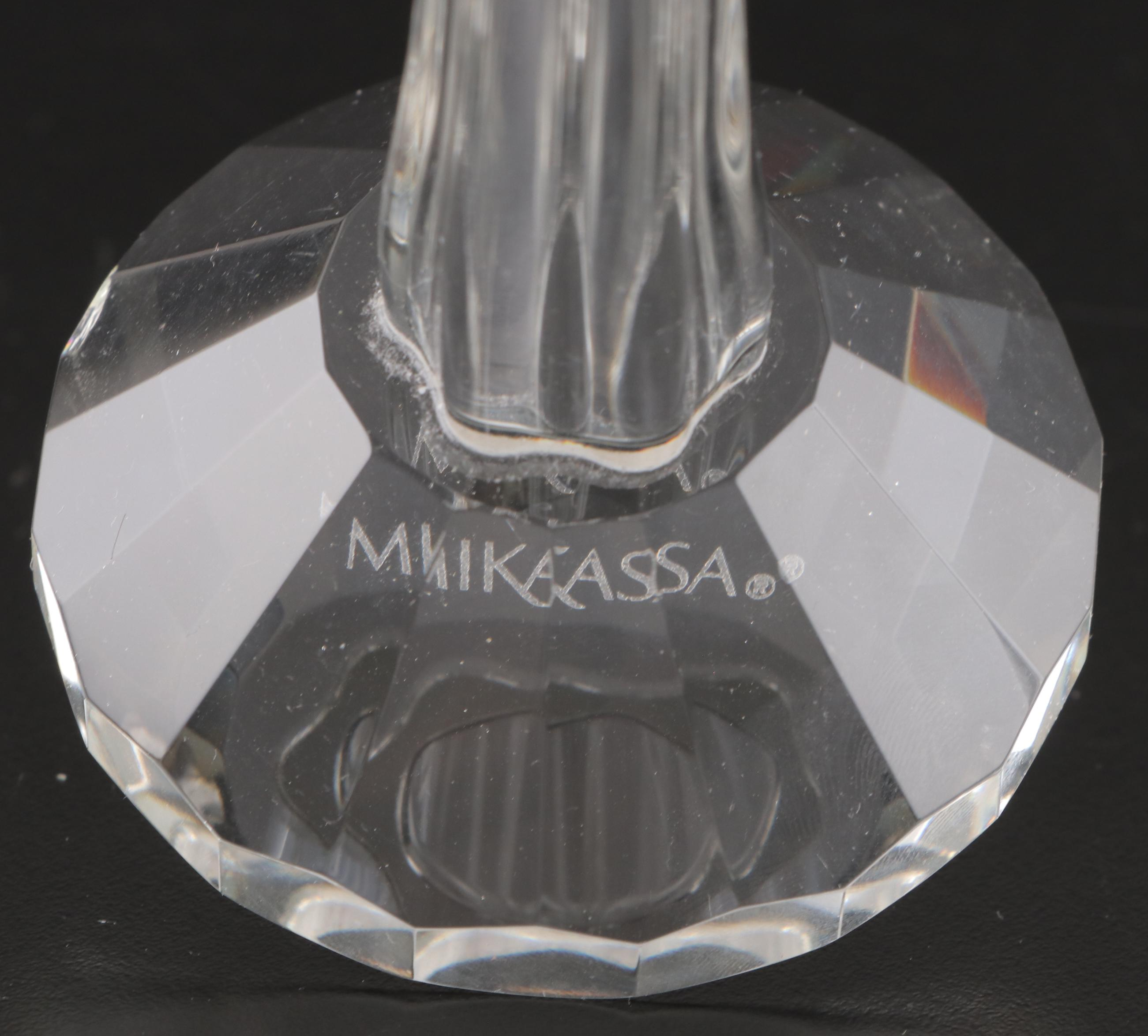 Mikasa Faceted Candlesticks with Other Decorative Boxes