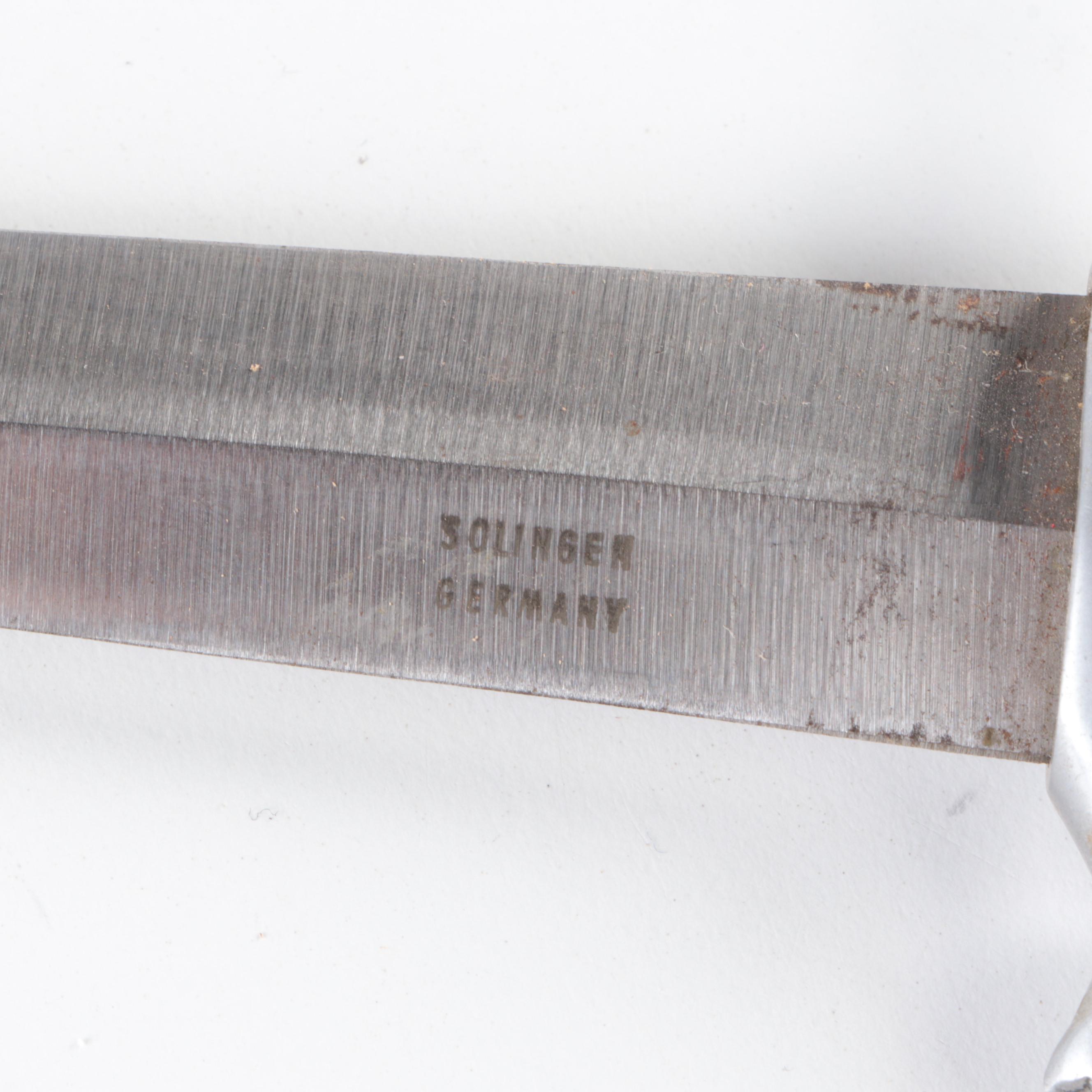 Rhinestone Embellished Dagger with Leather Sheath