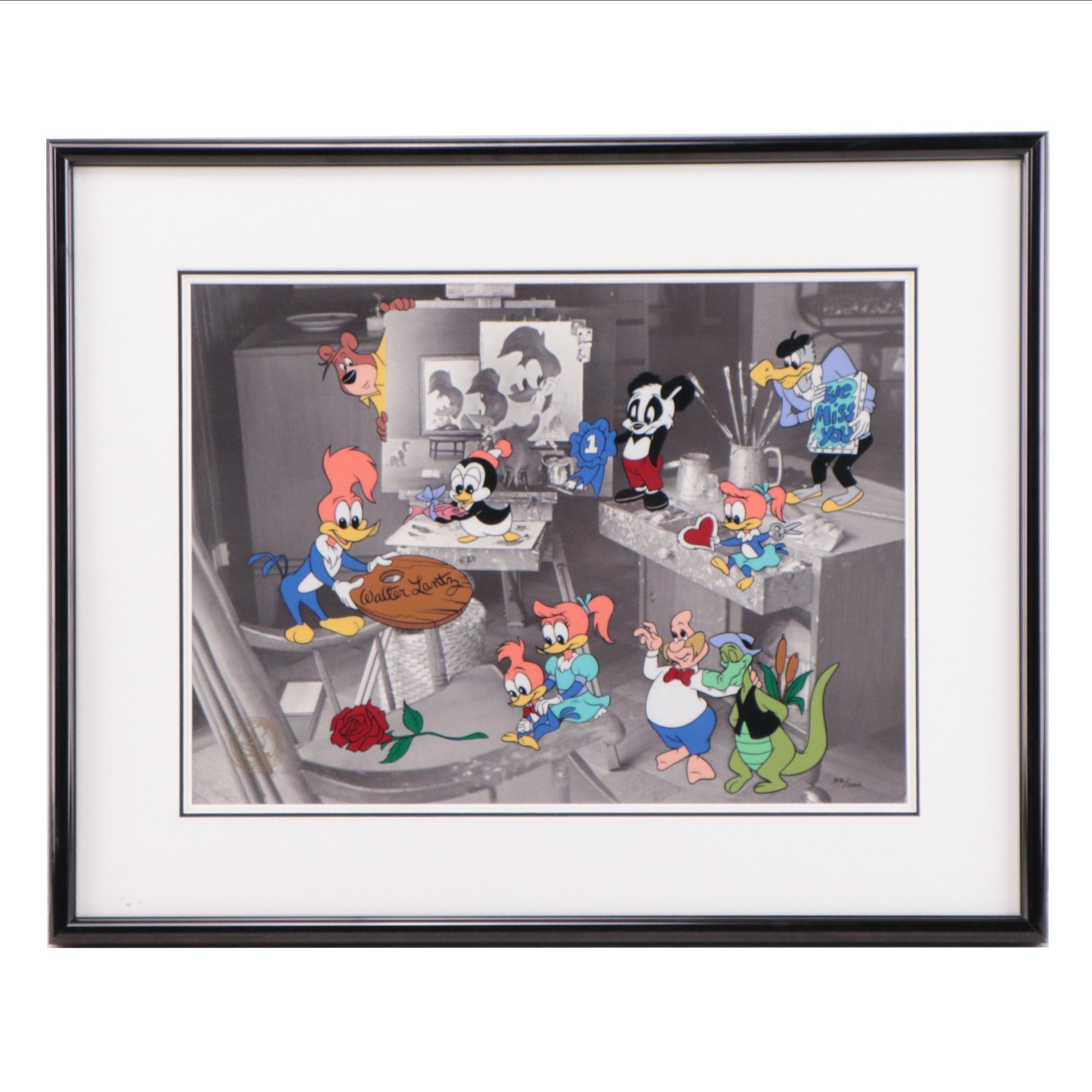 Walter Lantz Productions Sericel "We Miss You, Boss," 1994