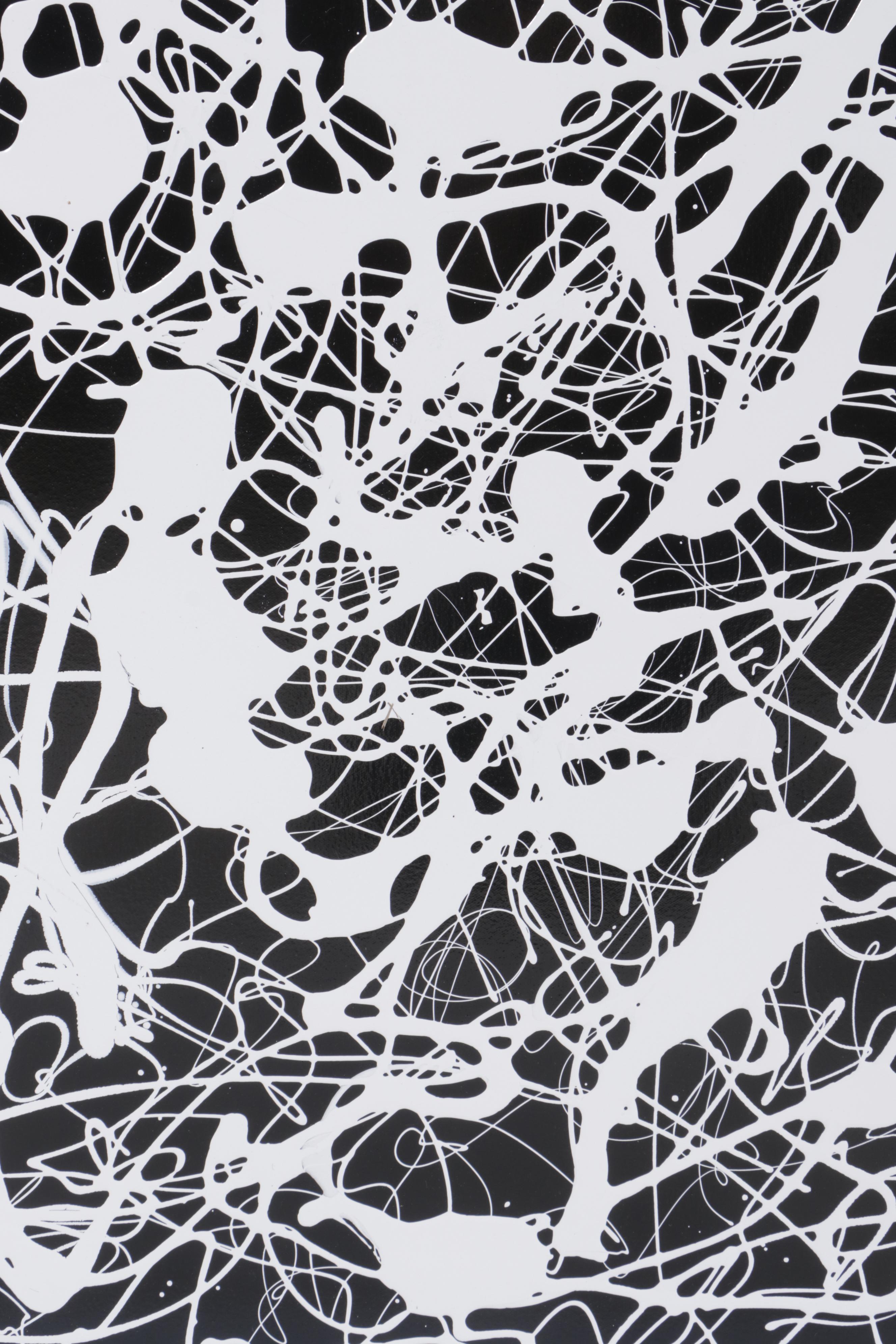 Jason Michael Durham Abstract Mixed Media Painting "Trapped in Time," 2023