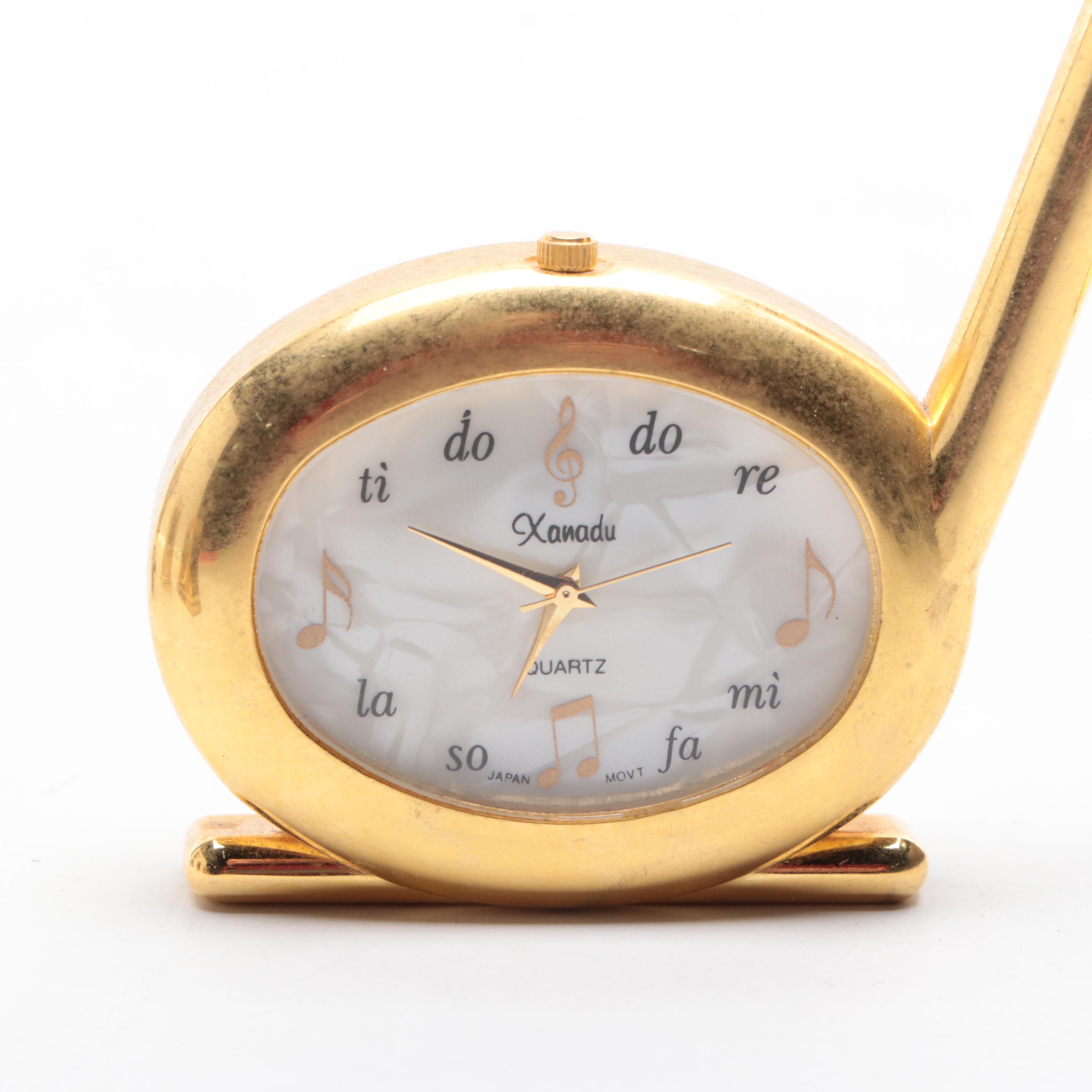 Miniature Brass Quartz Clocks and Cuckoo Clock Figurine