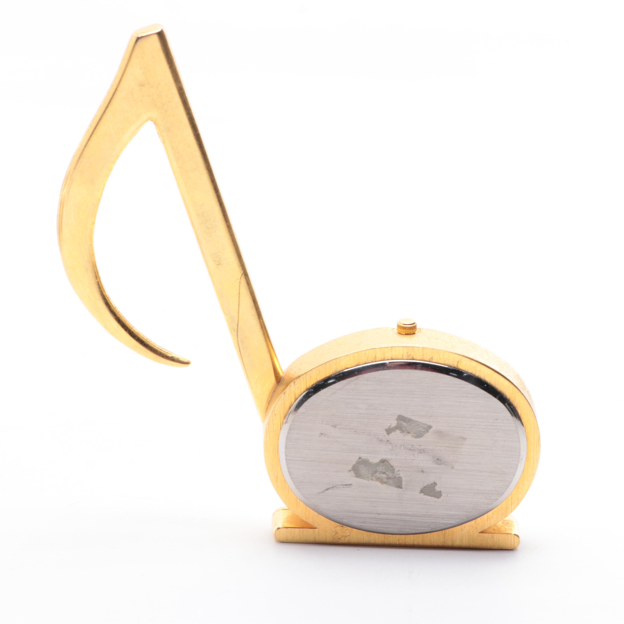 Miniature Brass Quartz Clocks and Cuckoo Clock Figurine