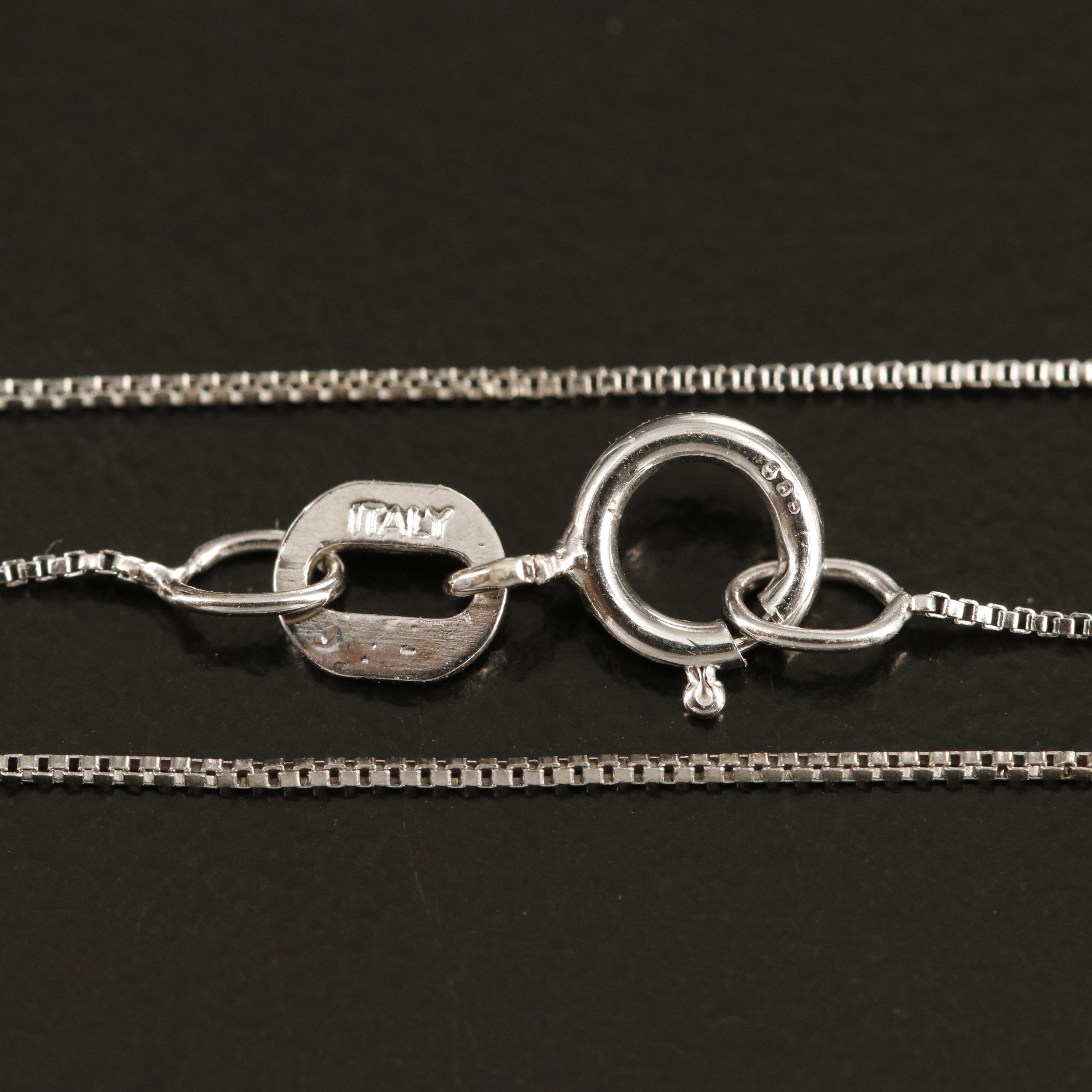 14K Ruby and Diamond Bar Pendant on Italian 14K Box Chain