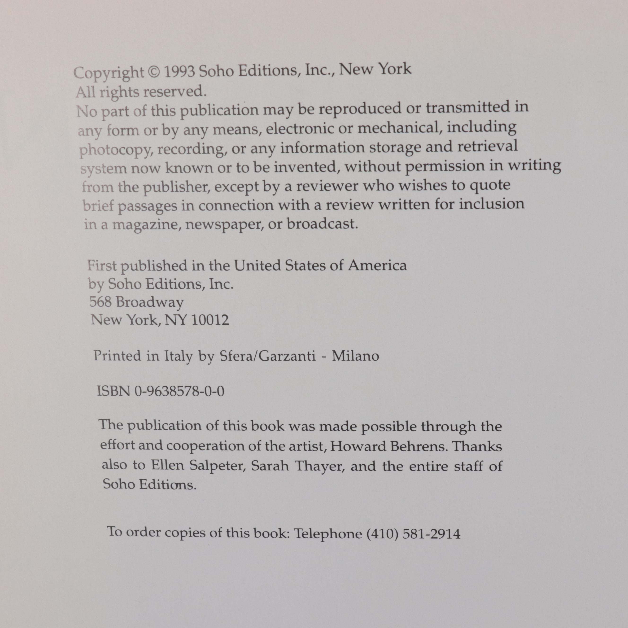 Howard Behrens Landscape Serigraph "Lugano Coastline," 1991