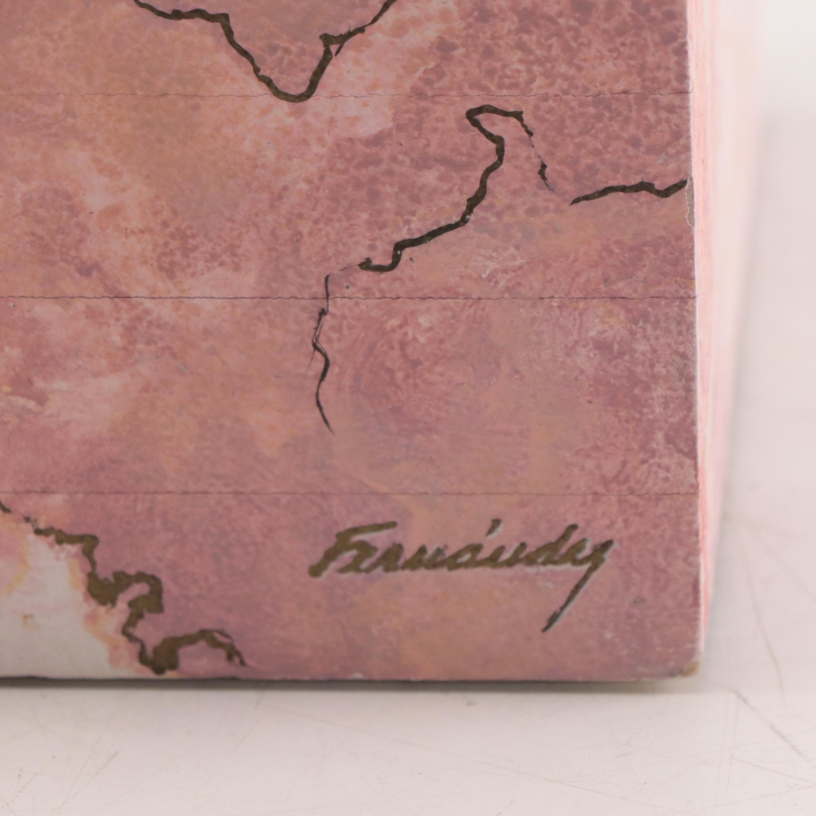 Hand-Painted Composite Sculpture of Female Torso, 1989