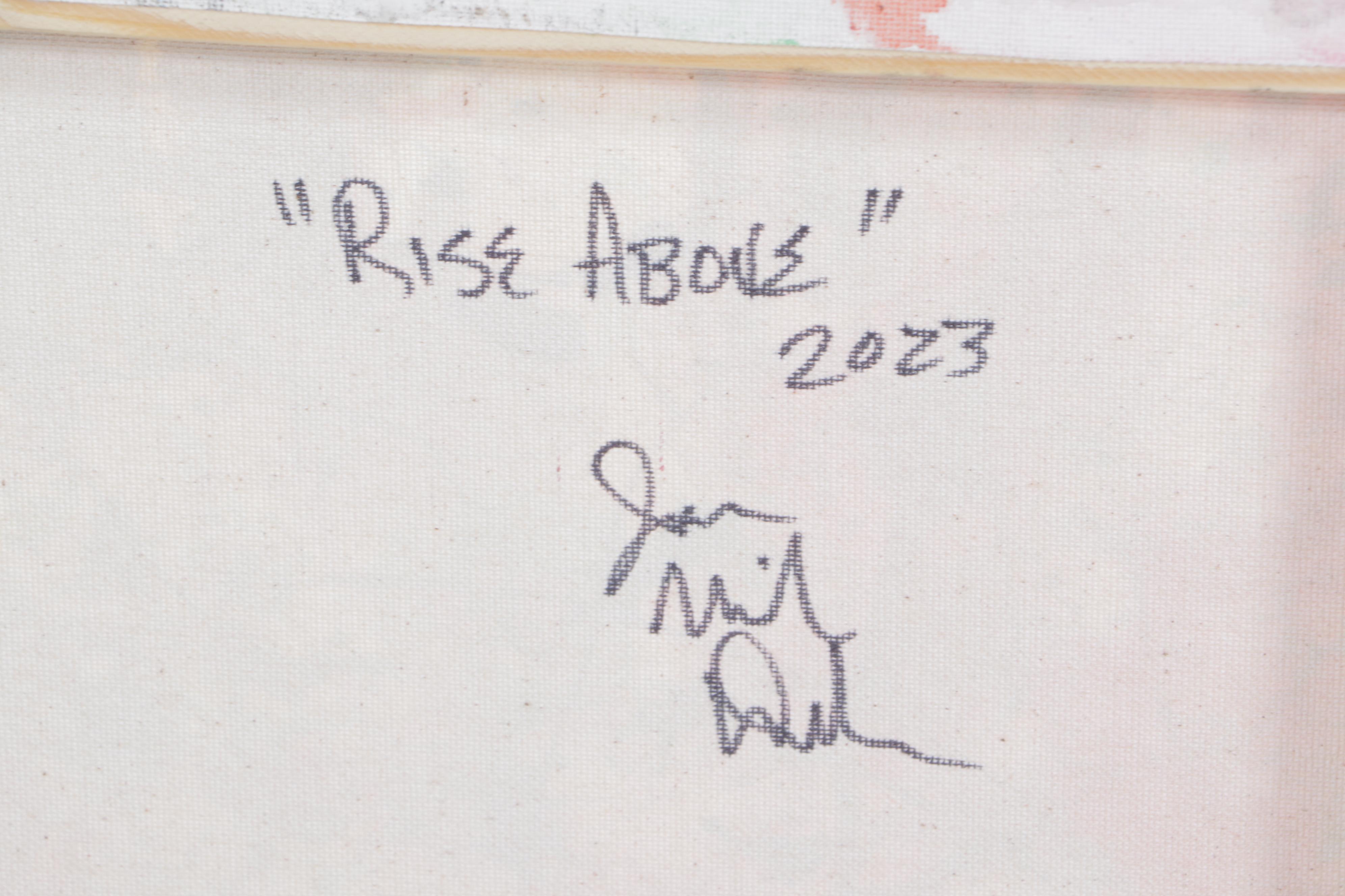 Jason Michael Durham Abstract Mixed Media Painting "Rise Above," 2023