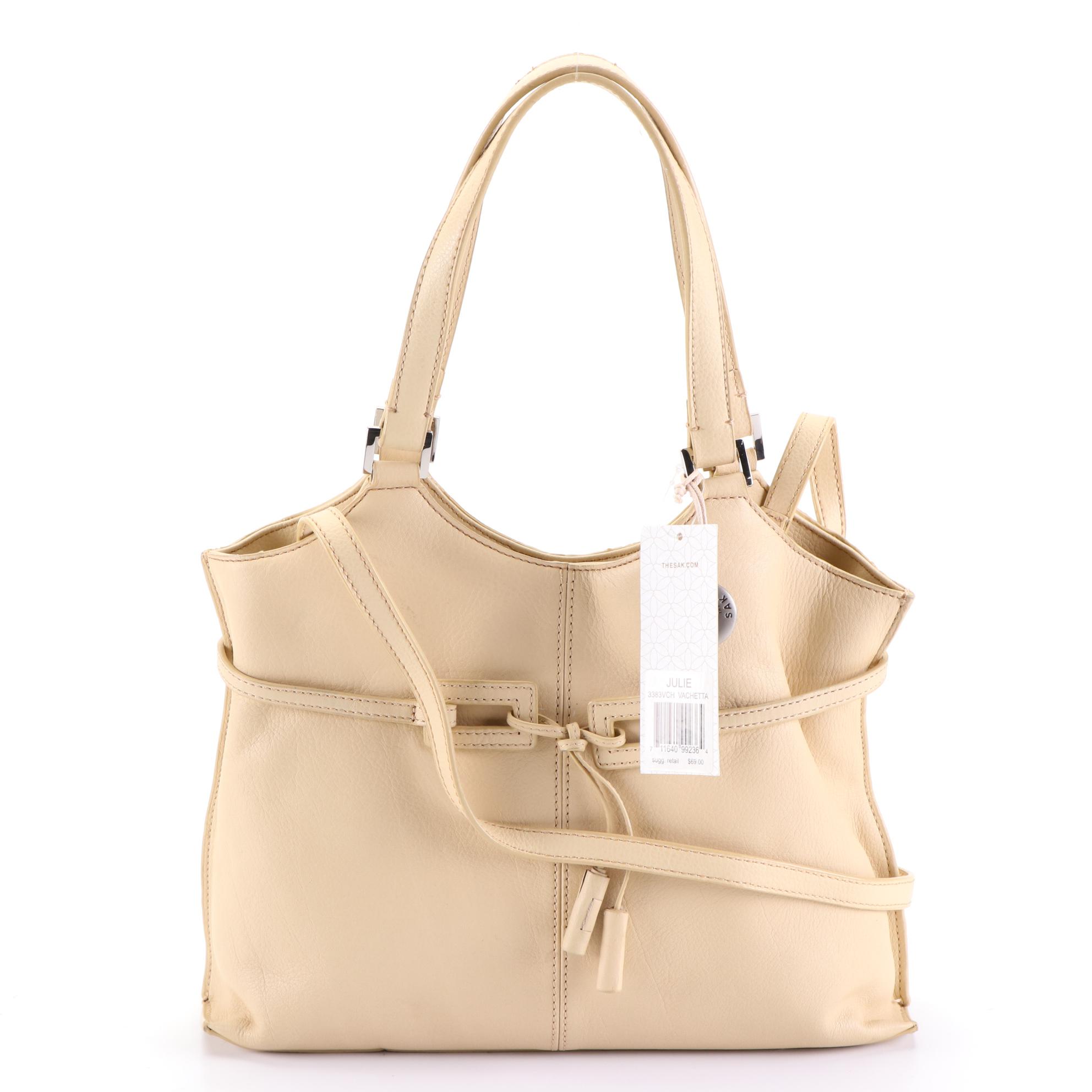 The Sak and J.G. Hook Leather Bags with Beaded Drawstring Bag and Bifold Wallet