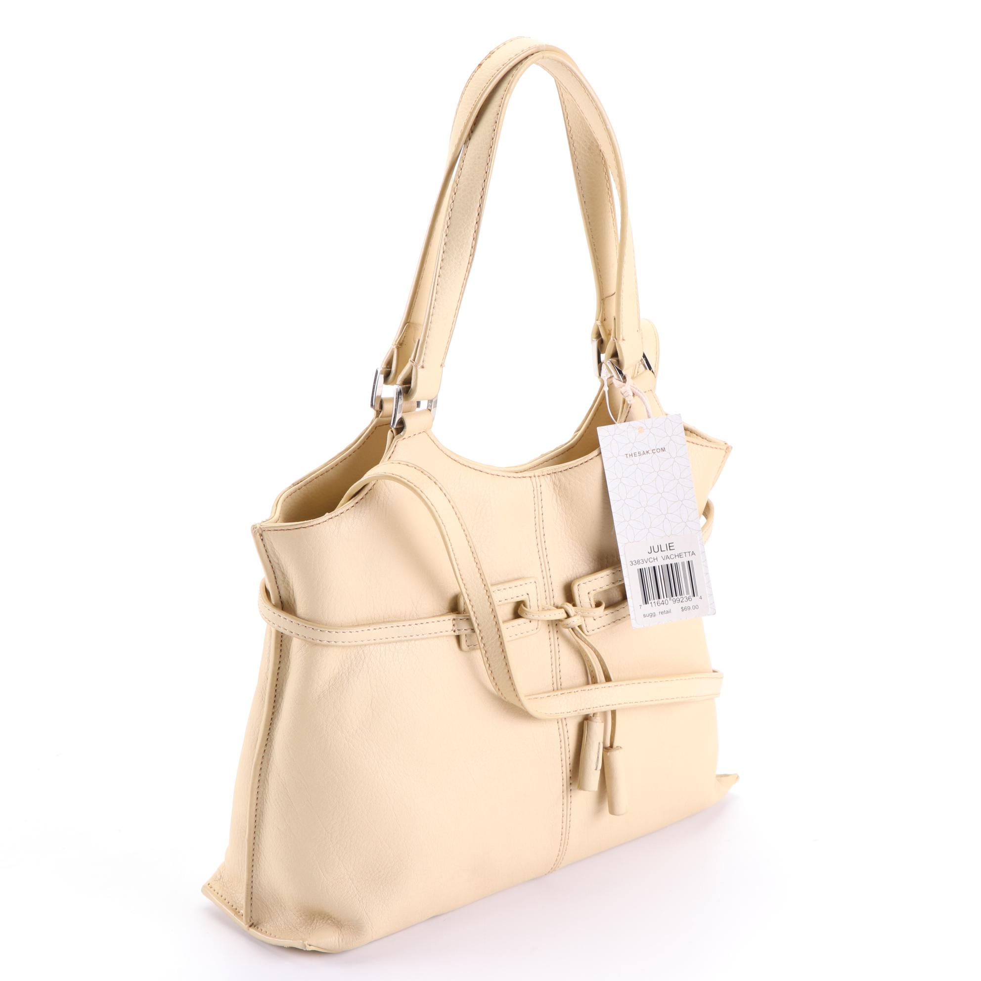 The Sak and J.G. Hook Leather Bags with Beaded Drawstring Bag and Bifold Wallet