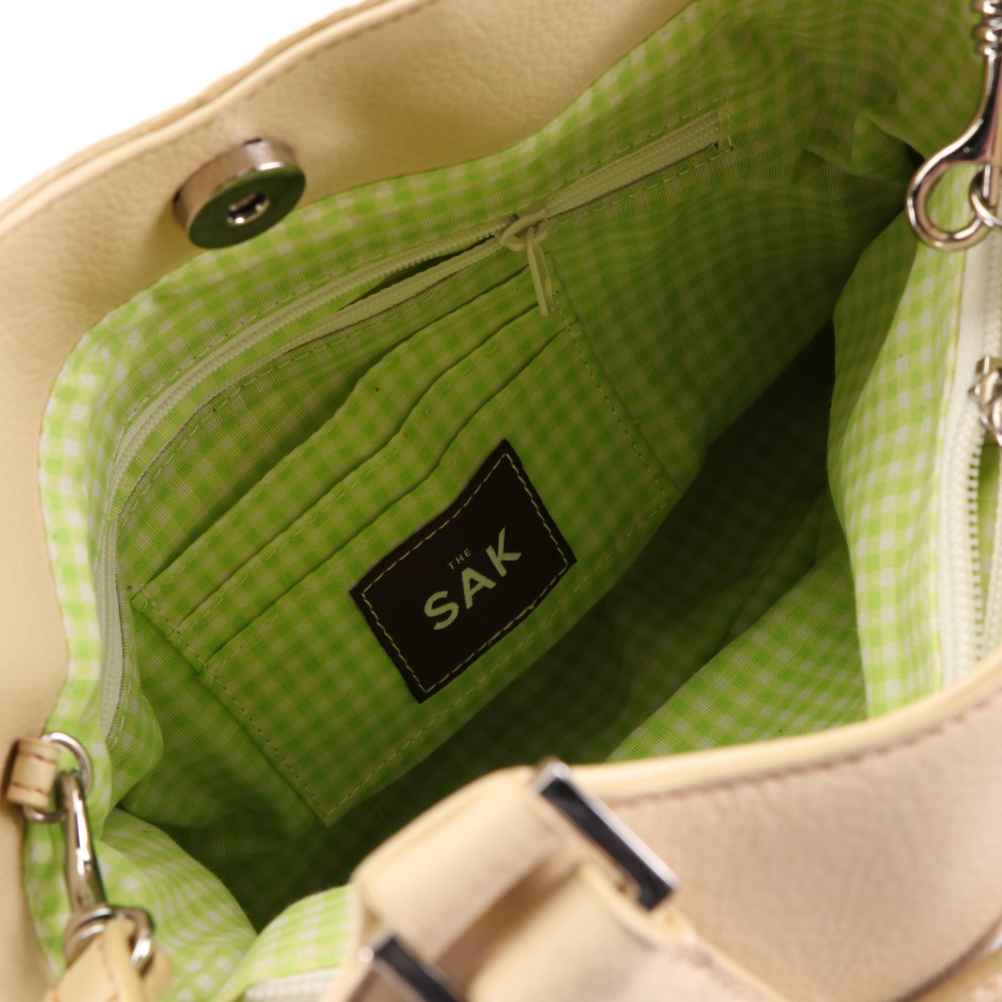 The Sak and J.G. Hook Leather Bags with Beaded Drawstring Bag and Bifold Wallet
