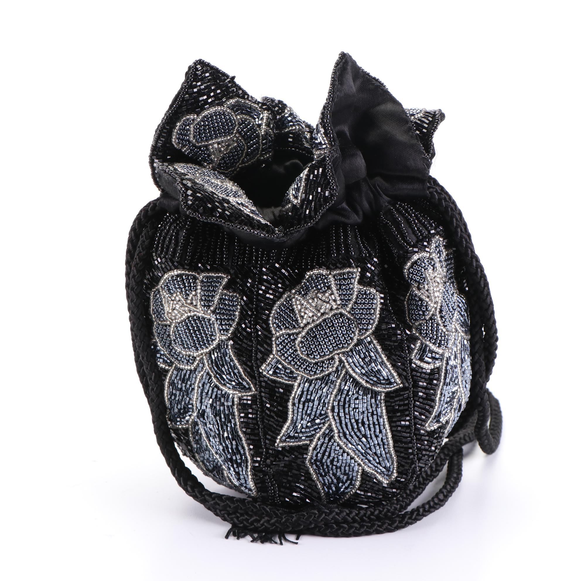 The Sak and J.G. Hook Leather Bags with Beaded Drawstring Bag and Bifold Wallet