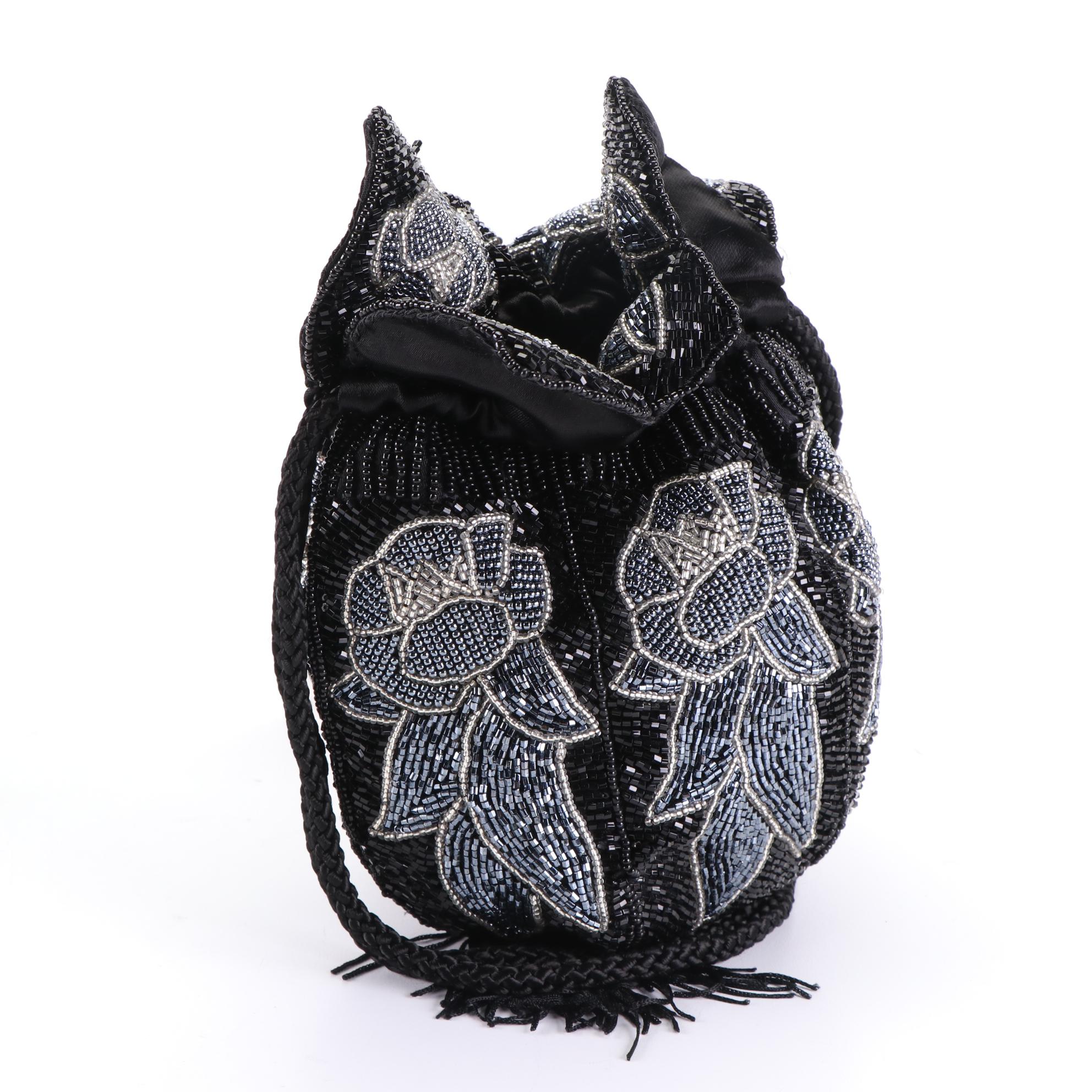 The Sak and J.G. Hook Leather Bags with Beaded Drawstring Bag and Bifold Wallet