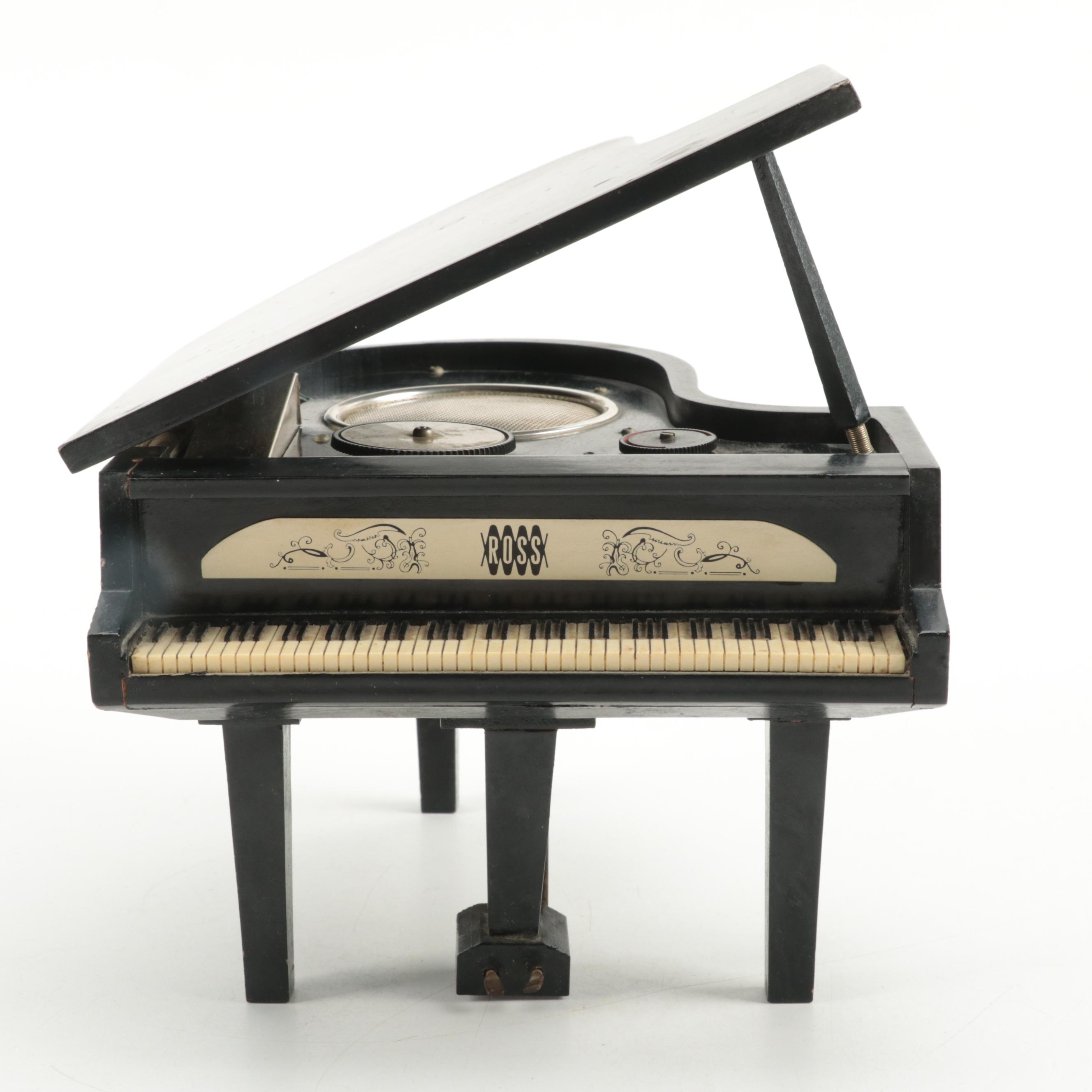 Ross Grand Piano Form Novelty Radio, Mid to Late 20th Century