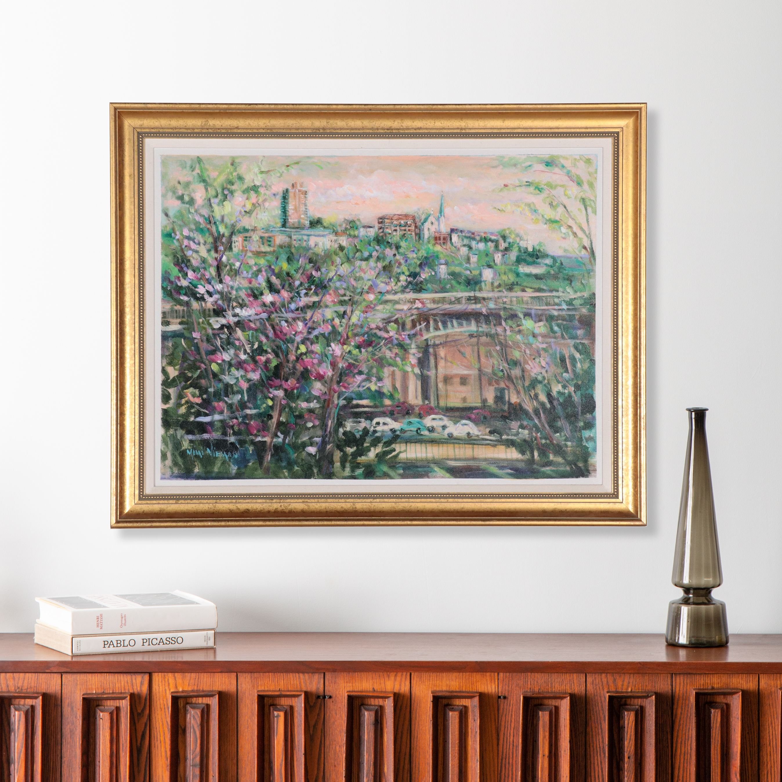 Mimi Nieman Impressionist Style Urban Landscape Oil Painting