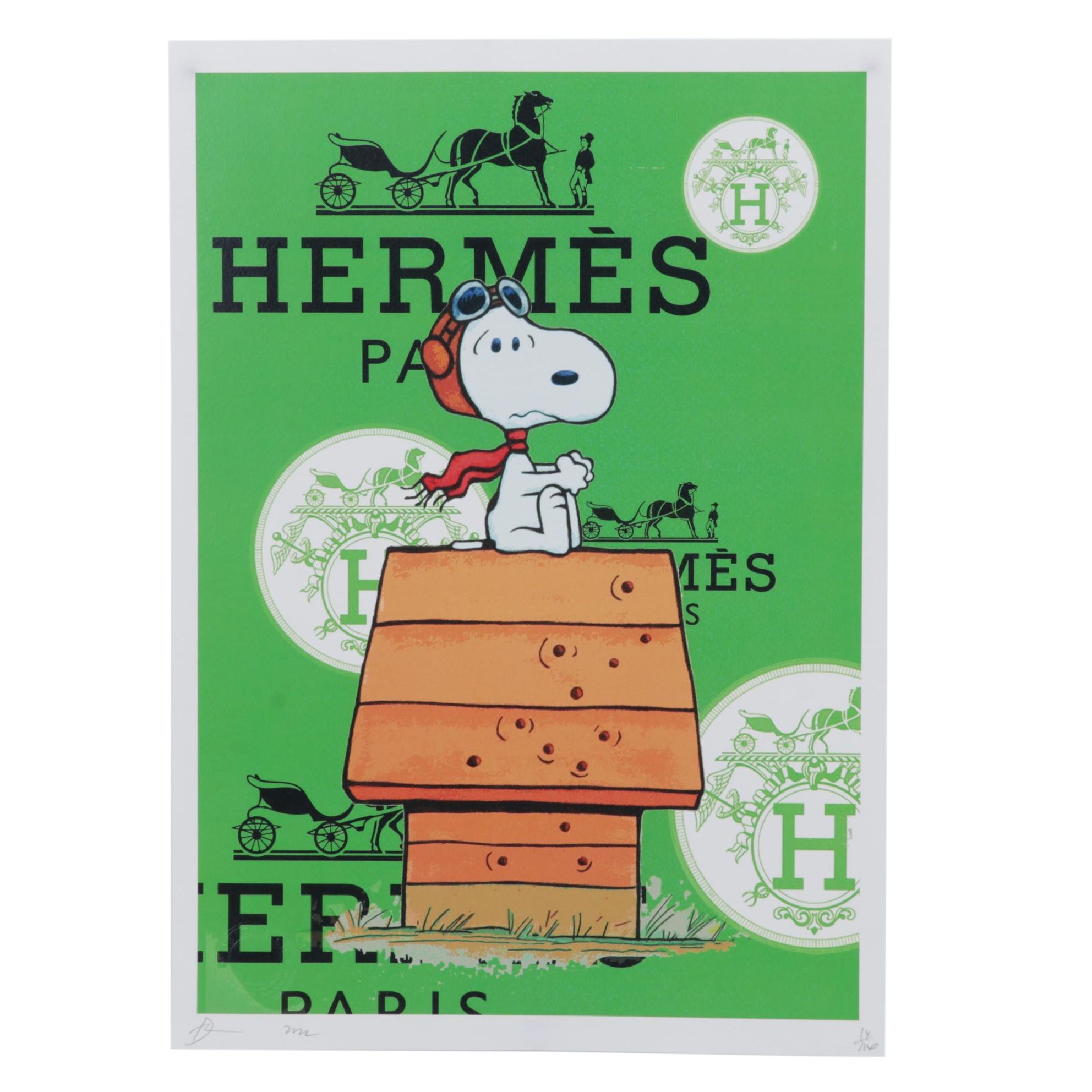Death NYC Pop Art Graphic Print of Hermès Snoopy, 2022