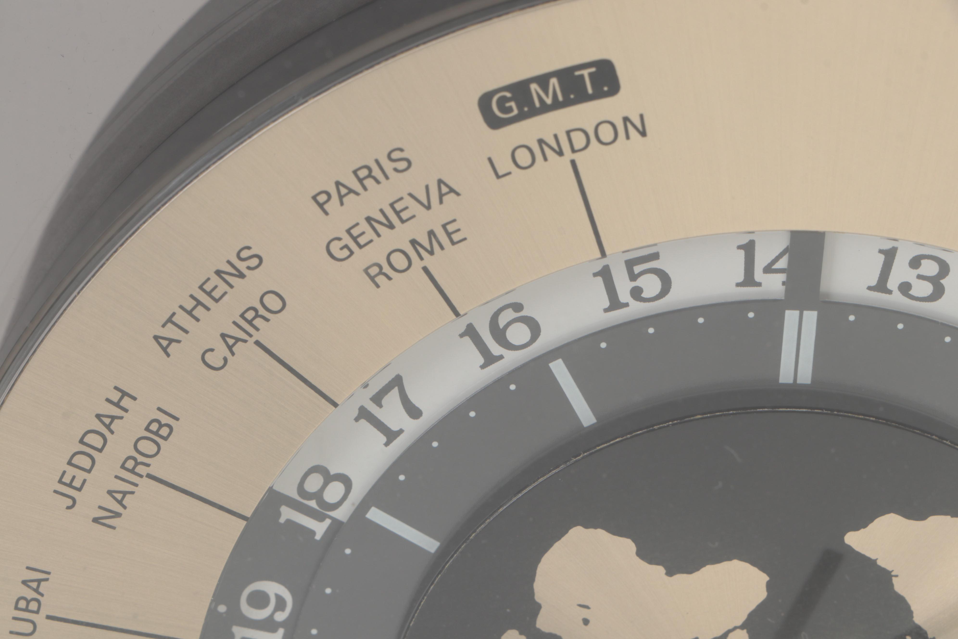 Seiko Brass and Glass World Time Desk Clock