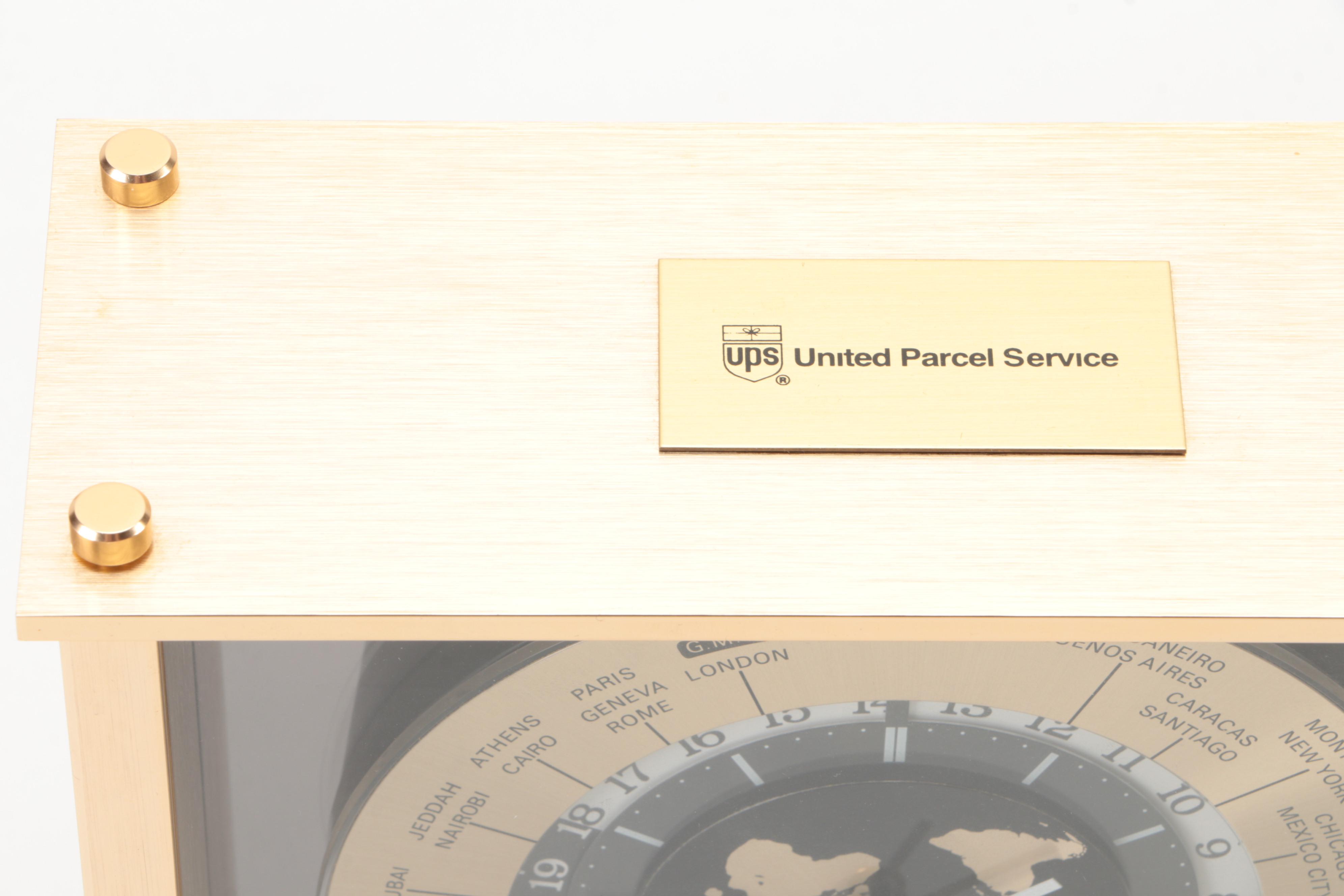 Seiko Brass and Glass World Time Desk Clock