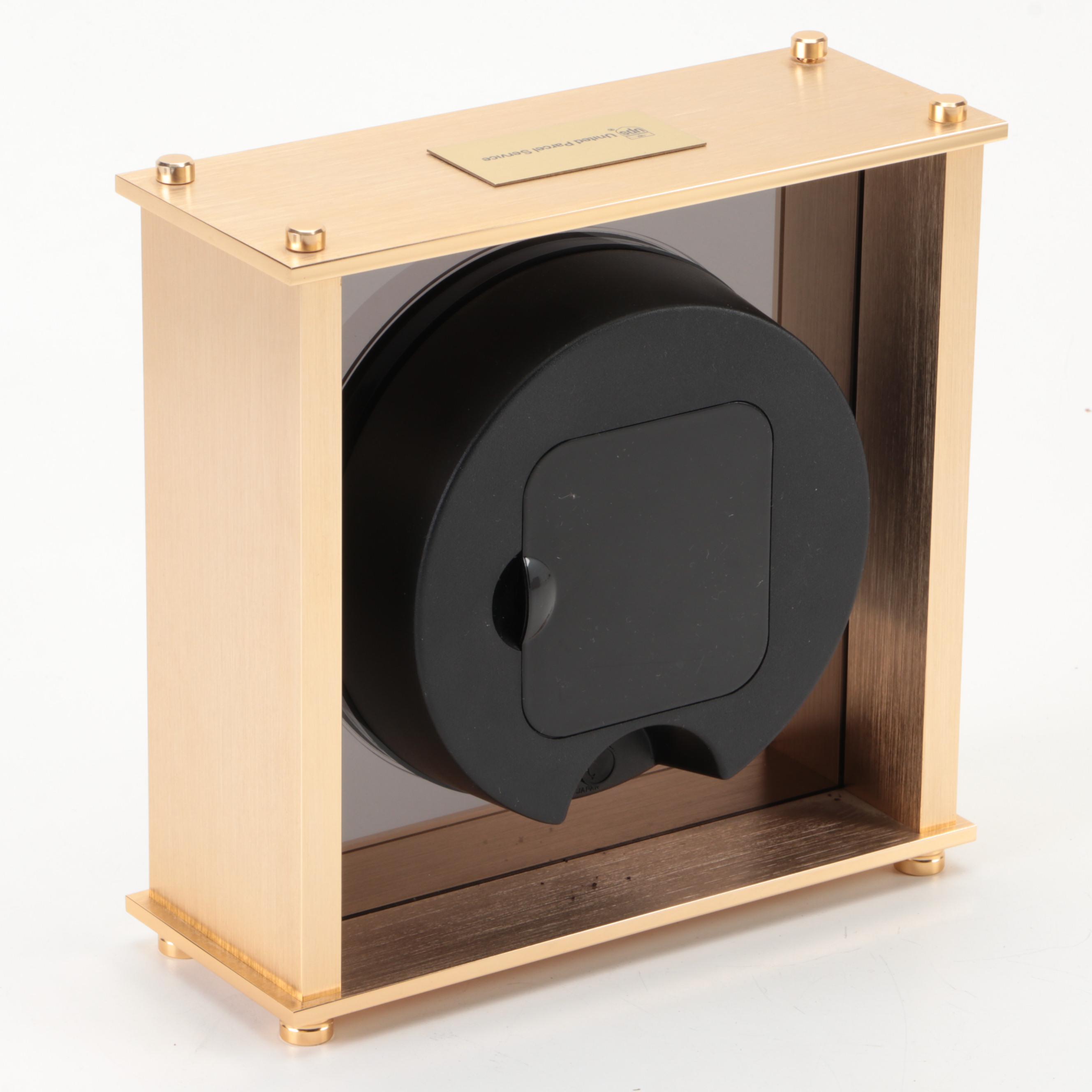 Seiko Brass and Glass World Time Desk Clock