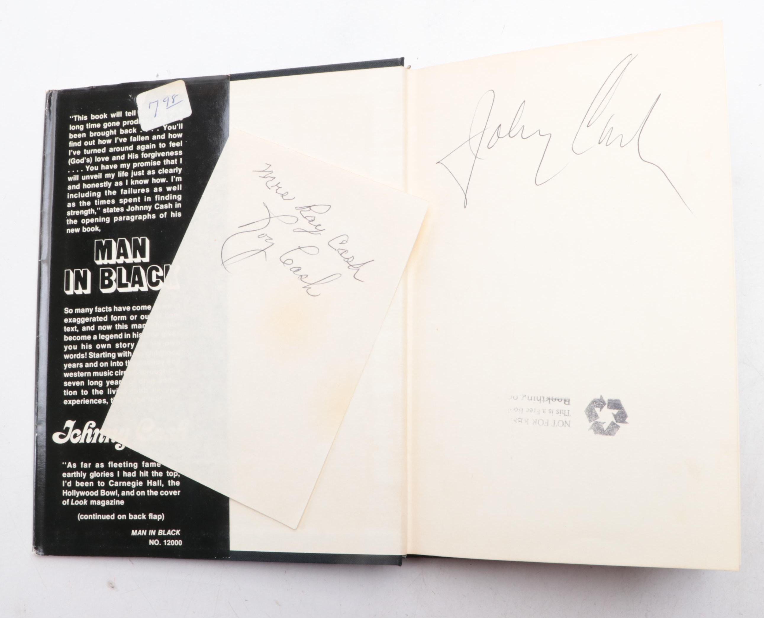 Multi-Signed Second Printing "Man in Black" by Johnny Cash, 1975