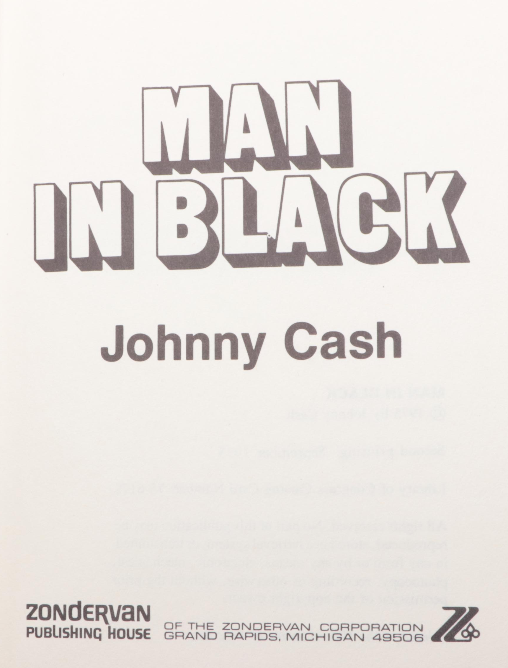 Multi-Signed Second Printing "Man in Black" by Johnny Cash, 1975
