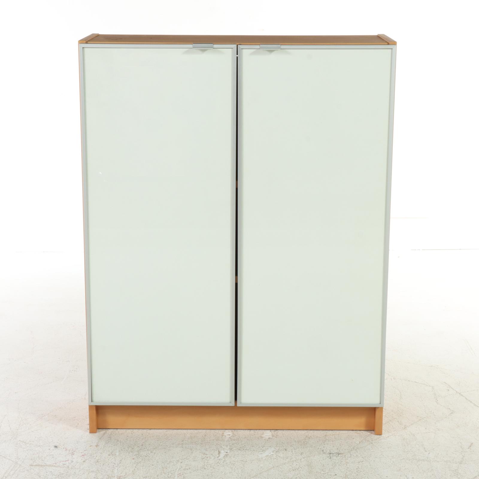 IKEA "Billy" Beech-Veneered and Glass Door Bookcase