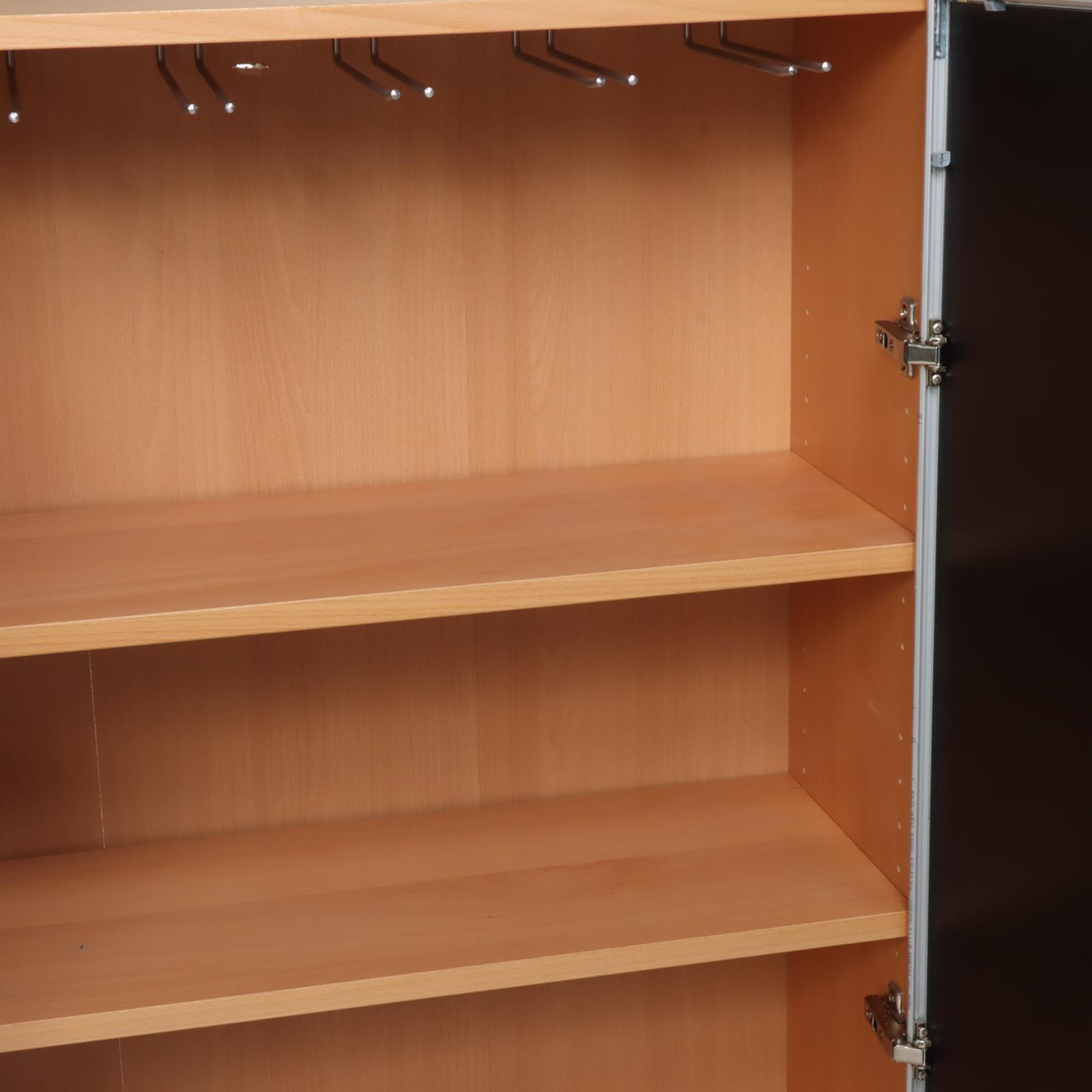 IKEA "Billy" Beech-Veneered and Glass Door Bookcase