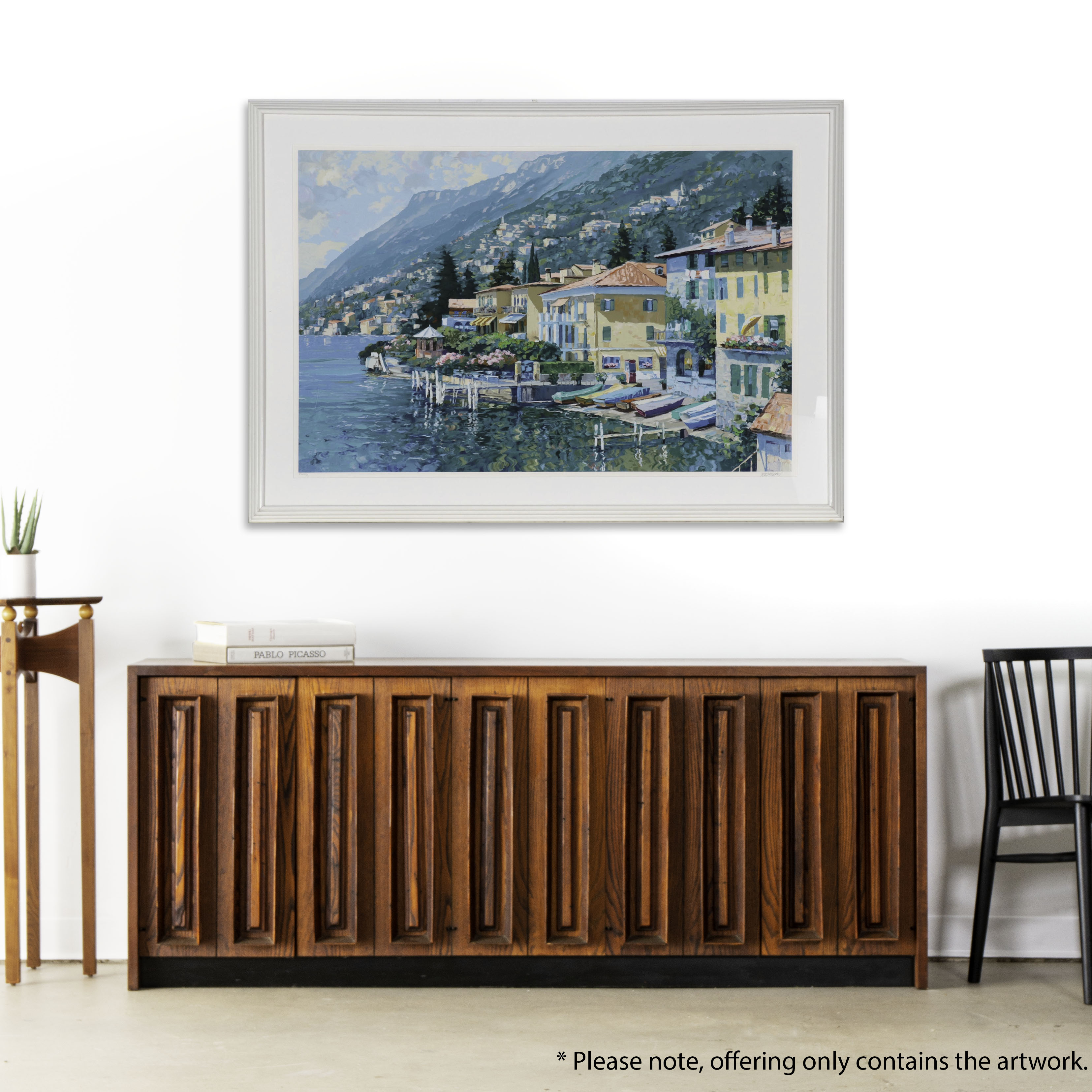 Howard Behrens Landscape Serigraph "Lugano Coastline," 1991