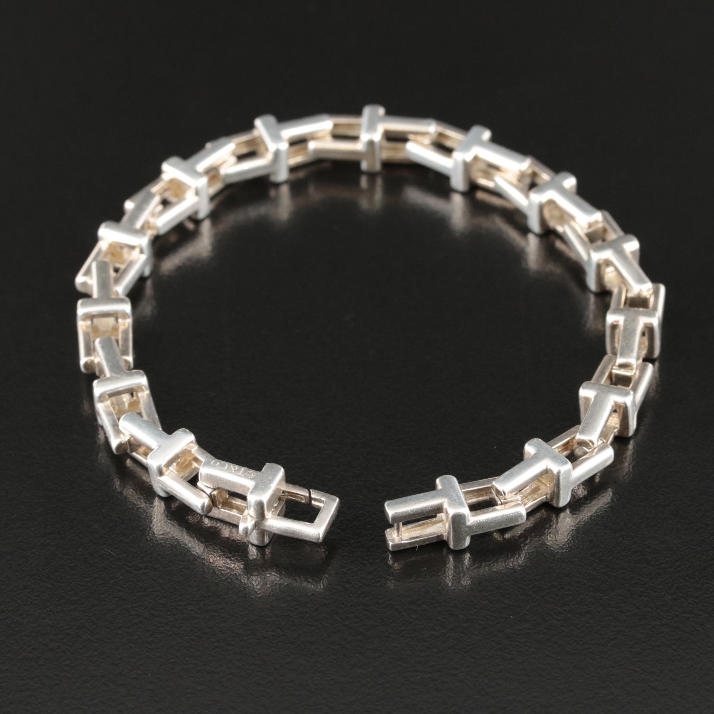 Tiffany & Co. Sterling T - Chain Bracelet