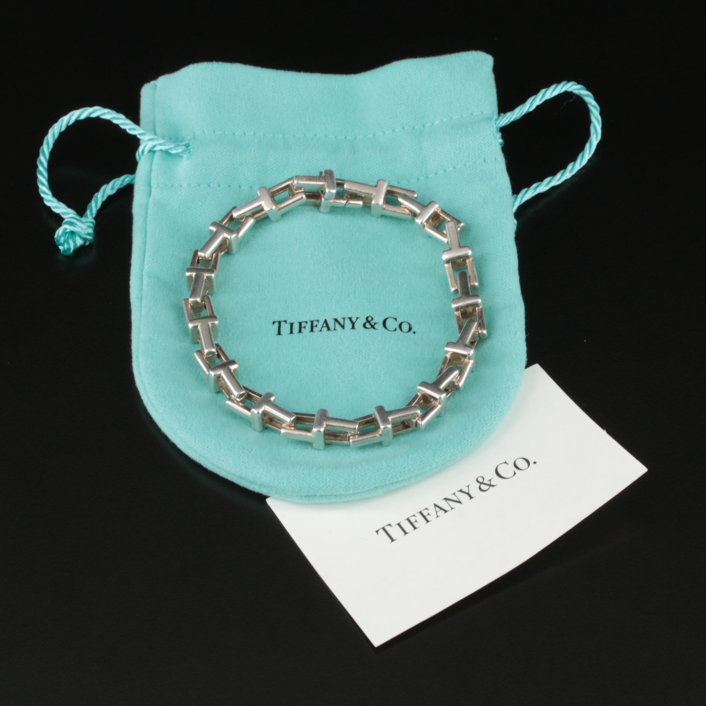 Tiffany & Co. Sterling T - Chain Bracelet