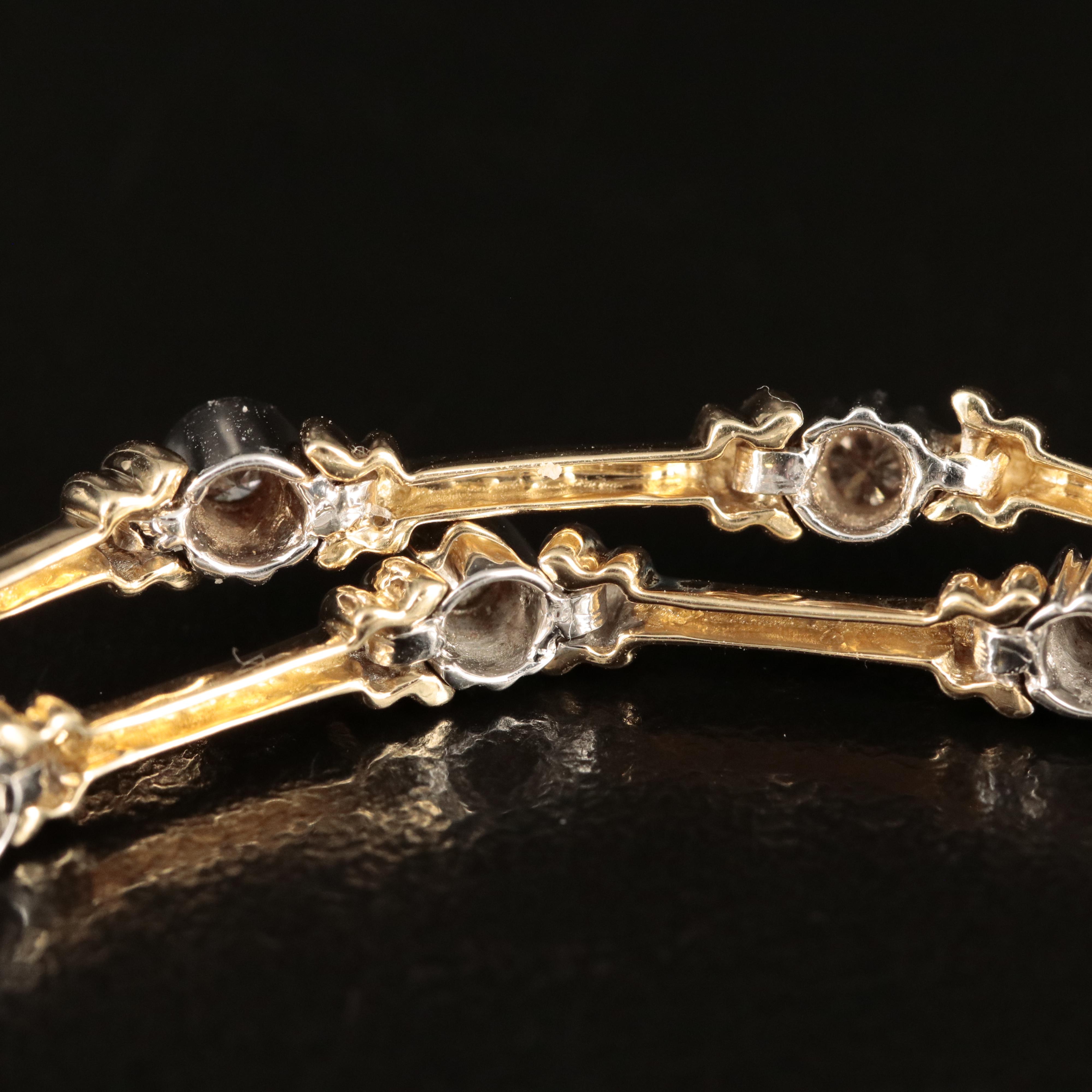 10K 0.42 CTW Diamond Fancy Link Bracelet