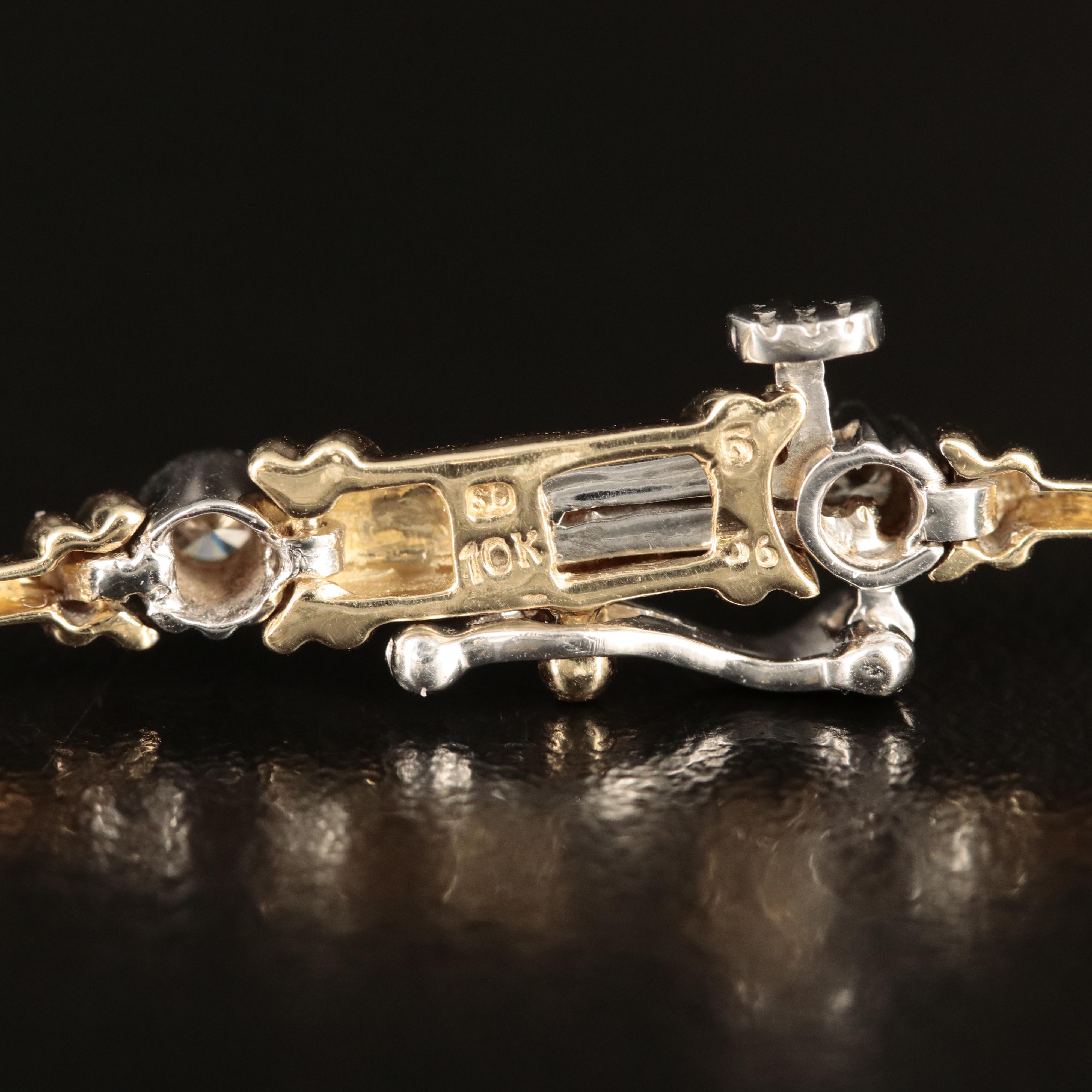 10K 0.42 CTW Diamond Fancy Link Bracelet