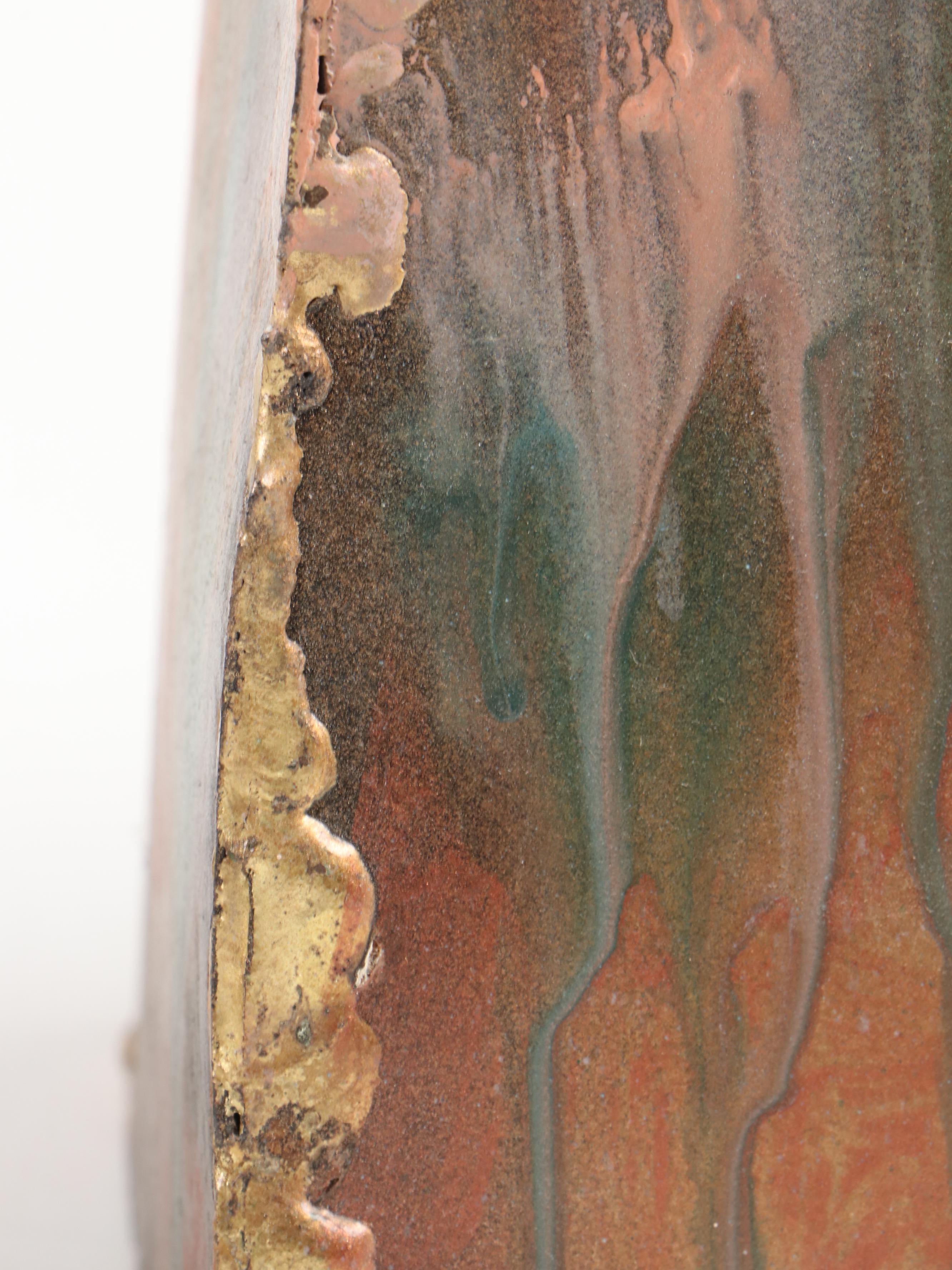 Brutalist Style Welded and Painted Metal Obelisks