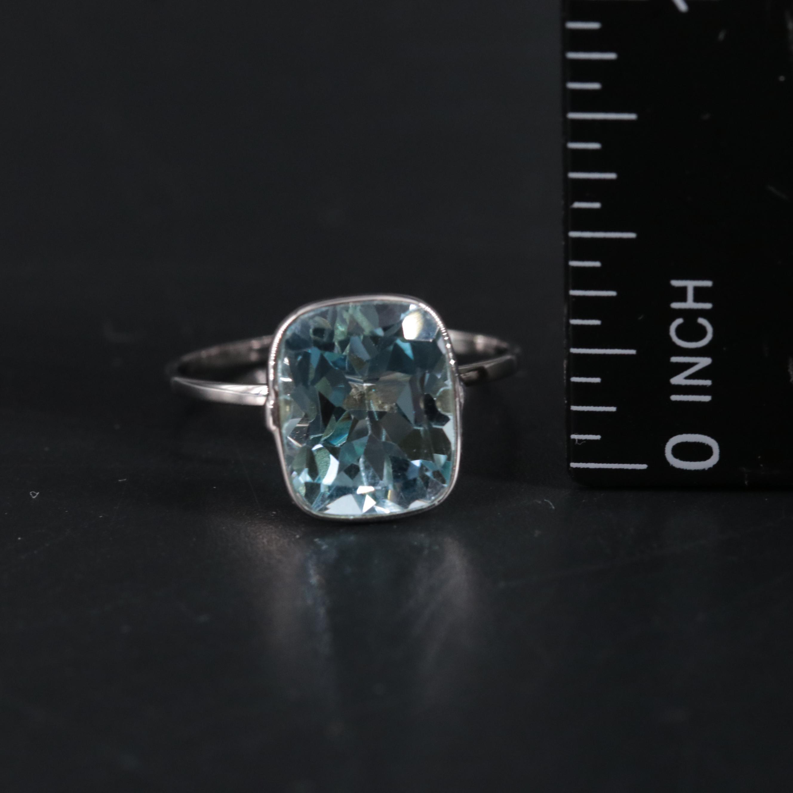 14K Blue Topaz Ring