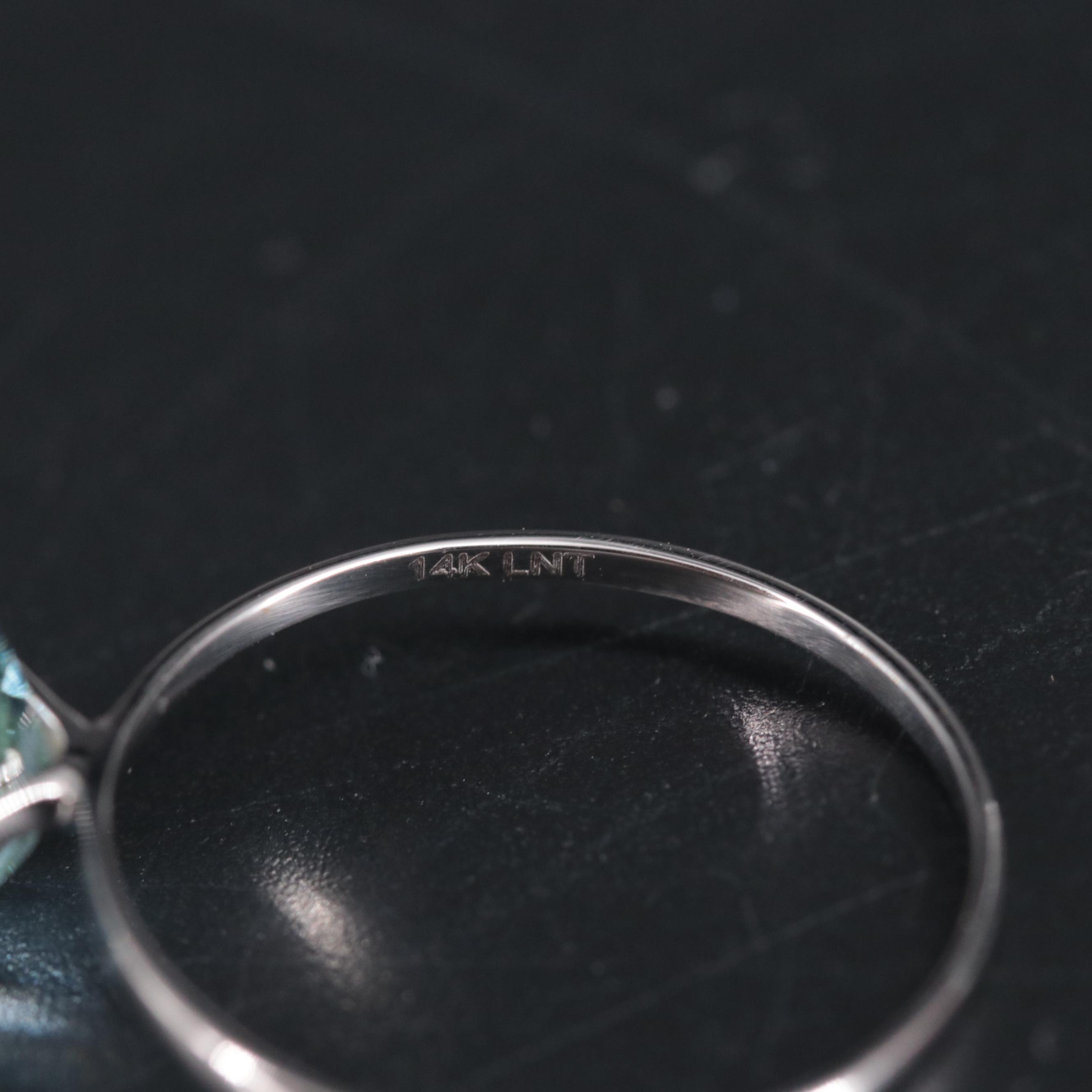 14K Blue Topaz Ring