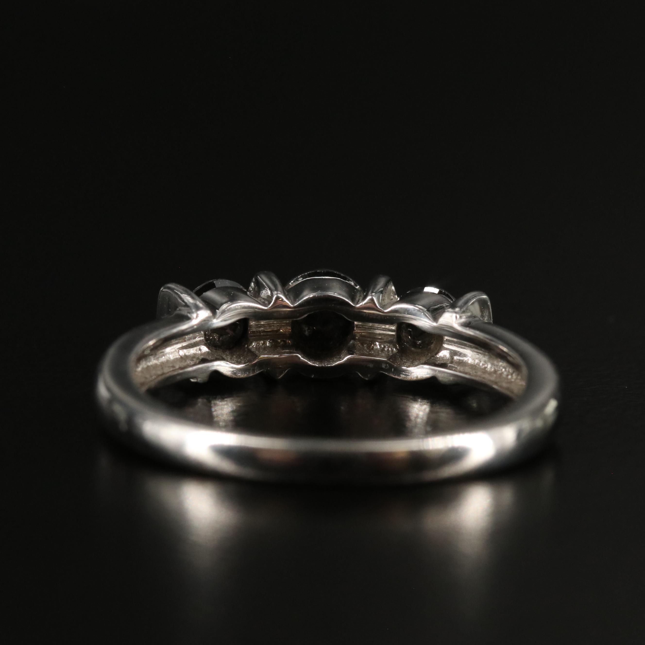 Sterling Diamond Four Stone Ring