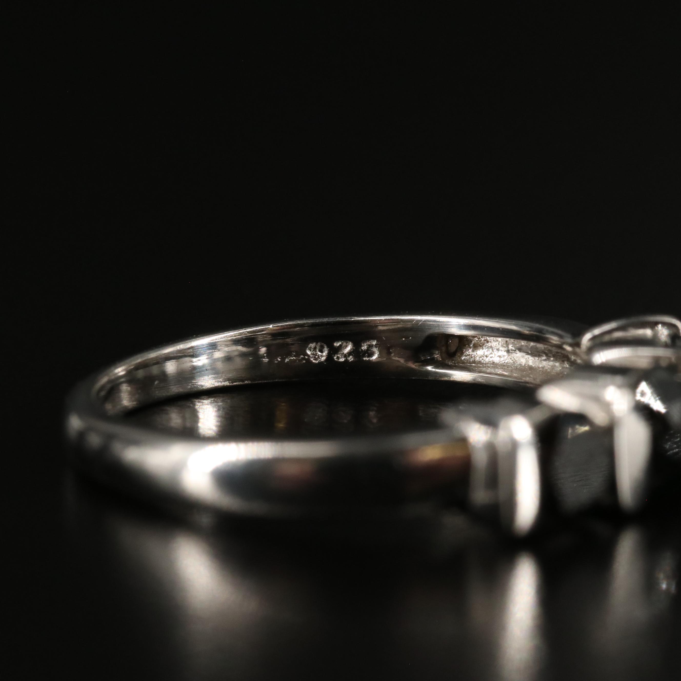 Sterling Diamond Four Stone Ring