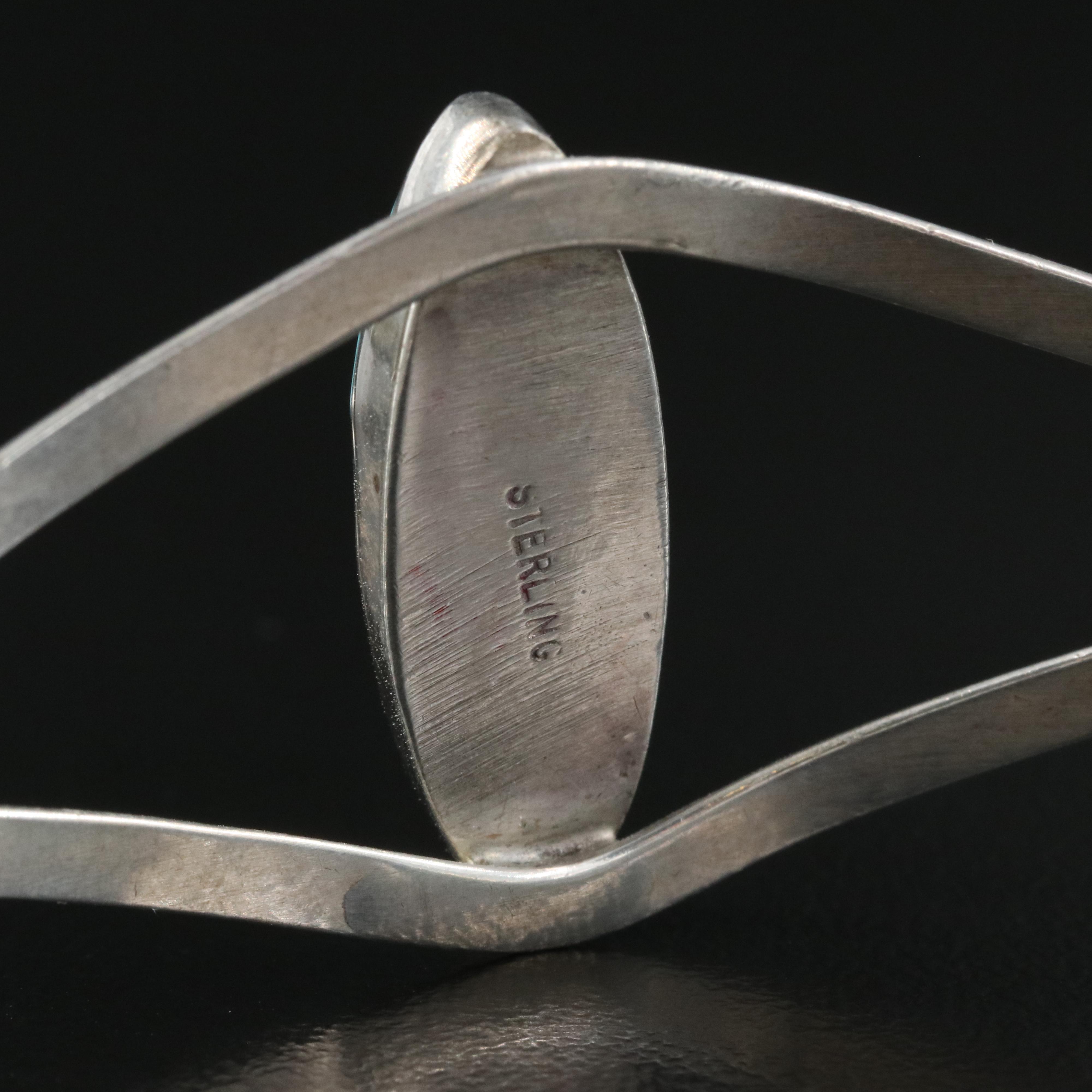 Sterling Cuffs Including Turquoise, Mother-of-Pearl and Coral