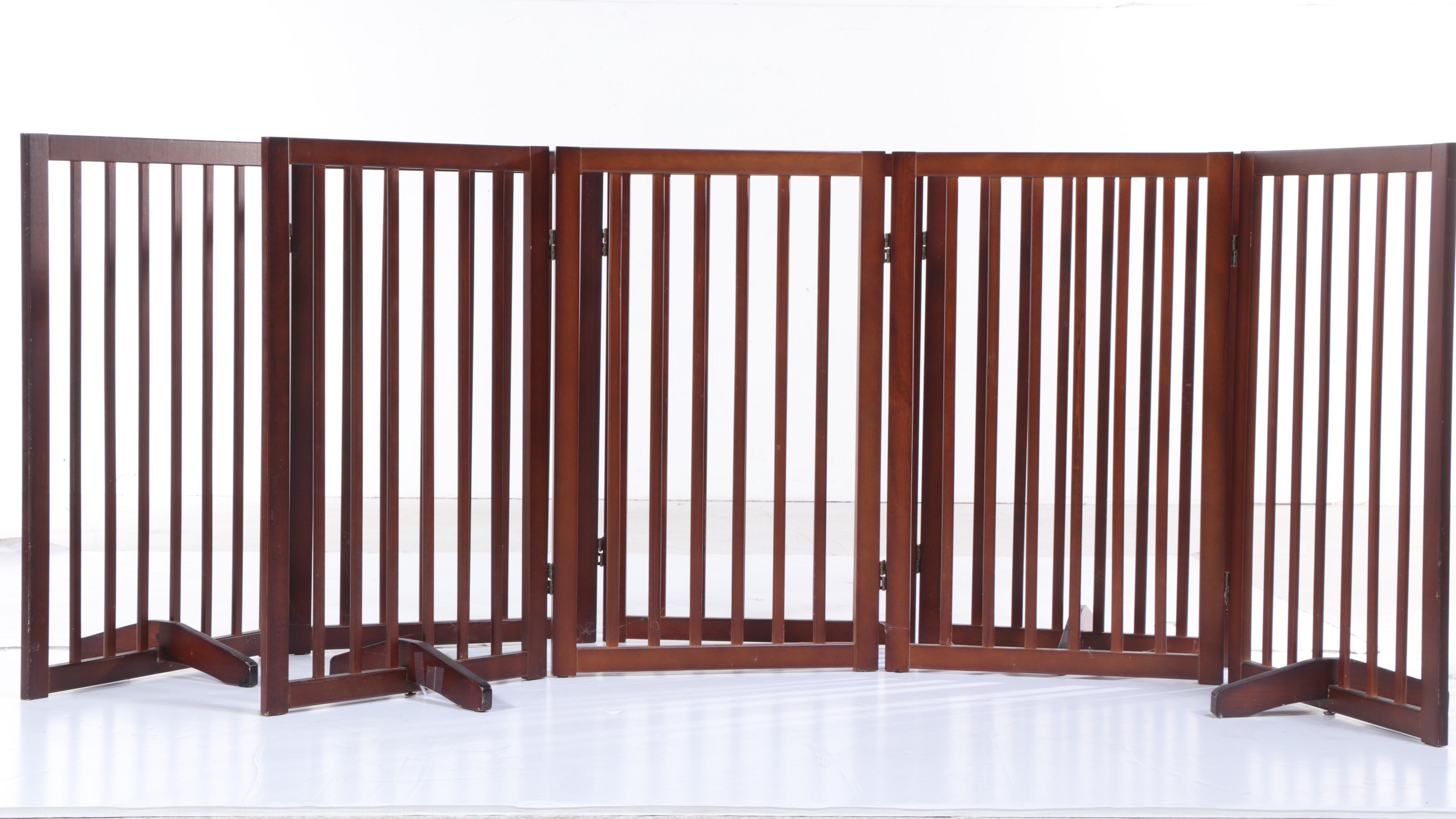 Free-Standing Wooden Folding Gate