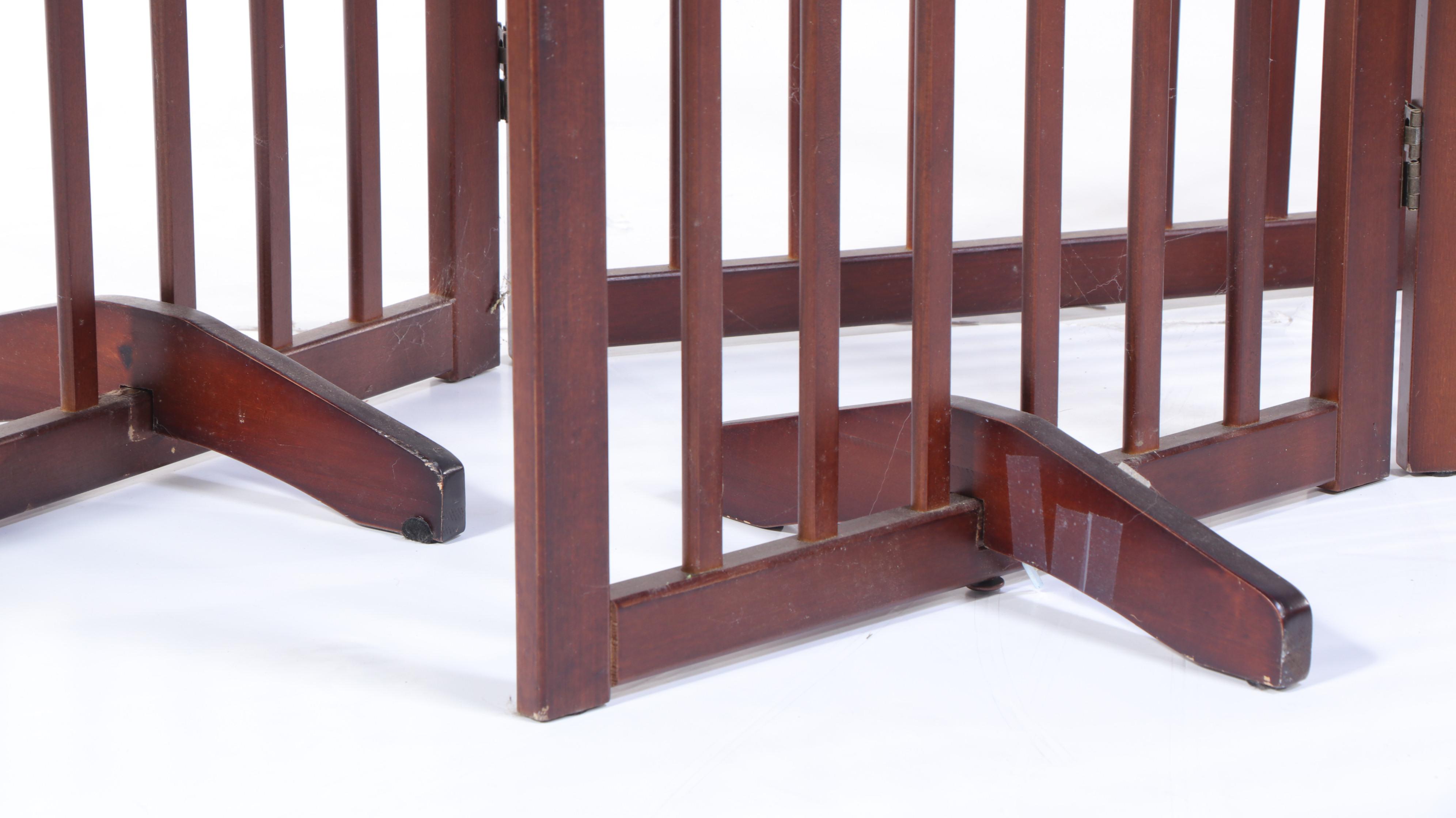 Free-Standing Wooden Folding Gate