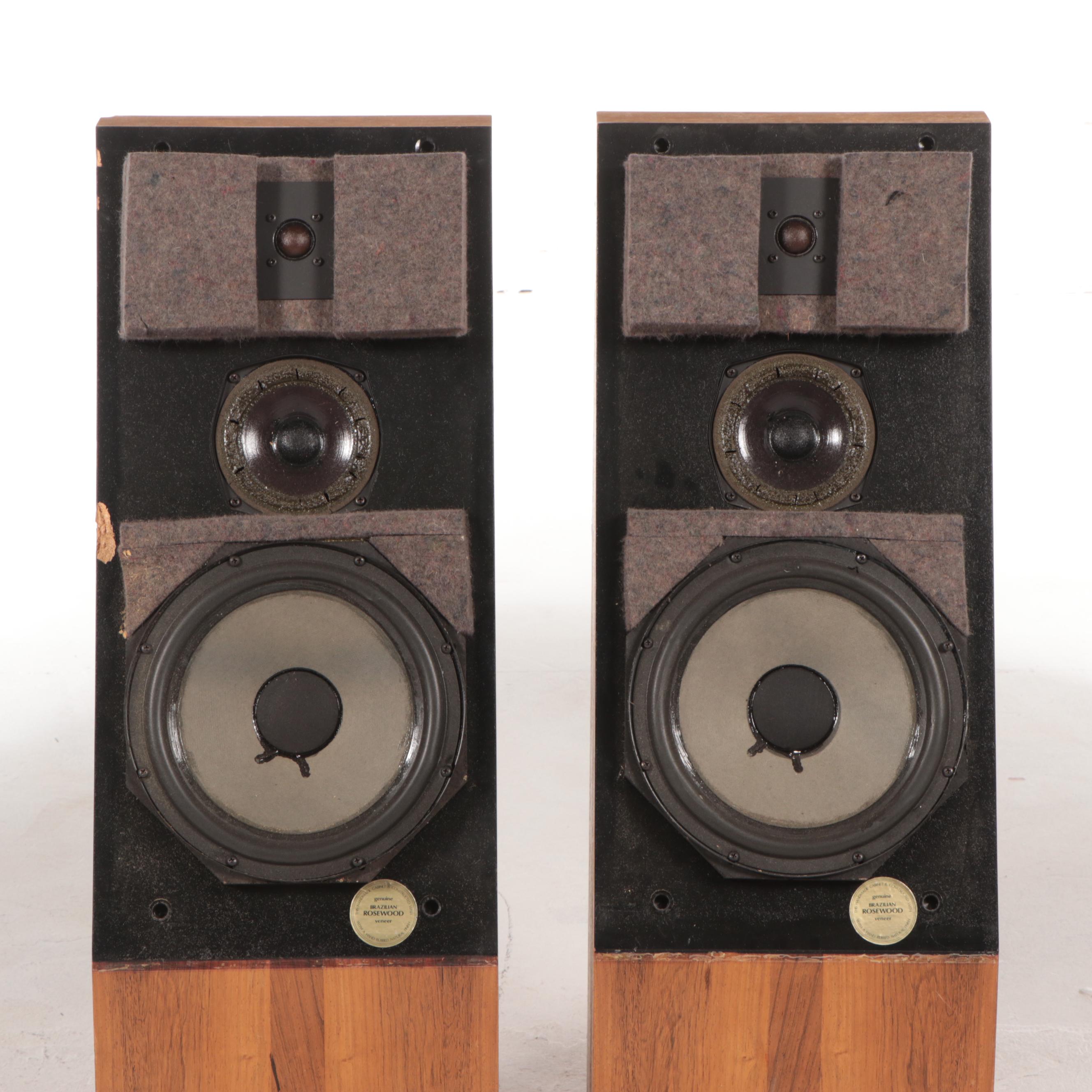 Thiel Audio 03a Floor Standing Loudspeakers In Brazilian Rosewood Veneer, 1980s