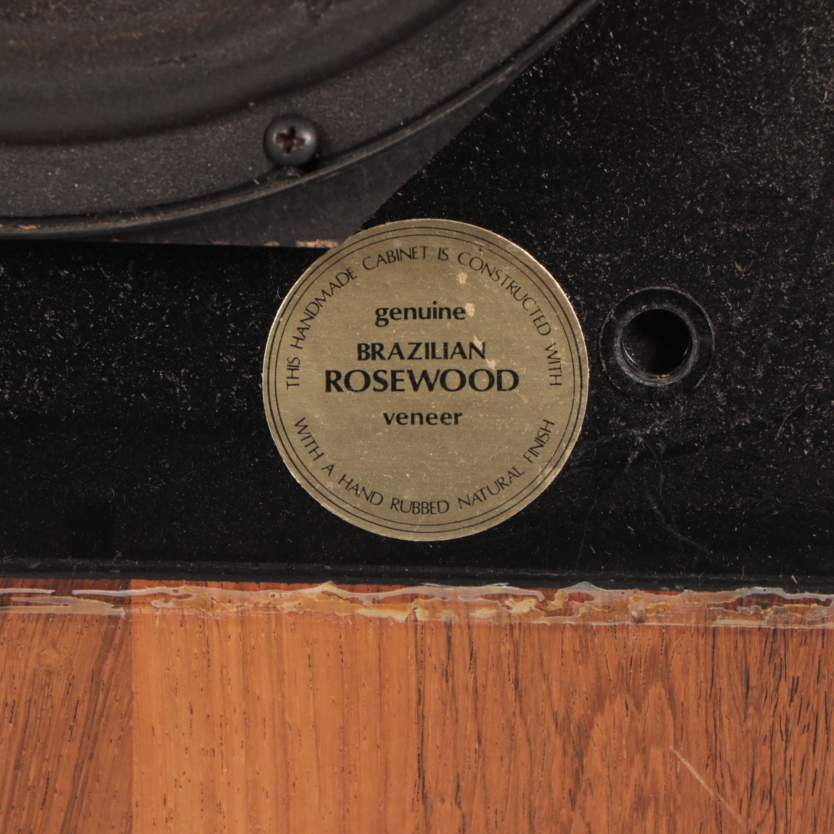 Thiel Audio 03a Floor Standing Loudspeakers In Brazilian Rosewood Veneer, 1980s