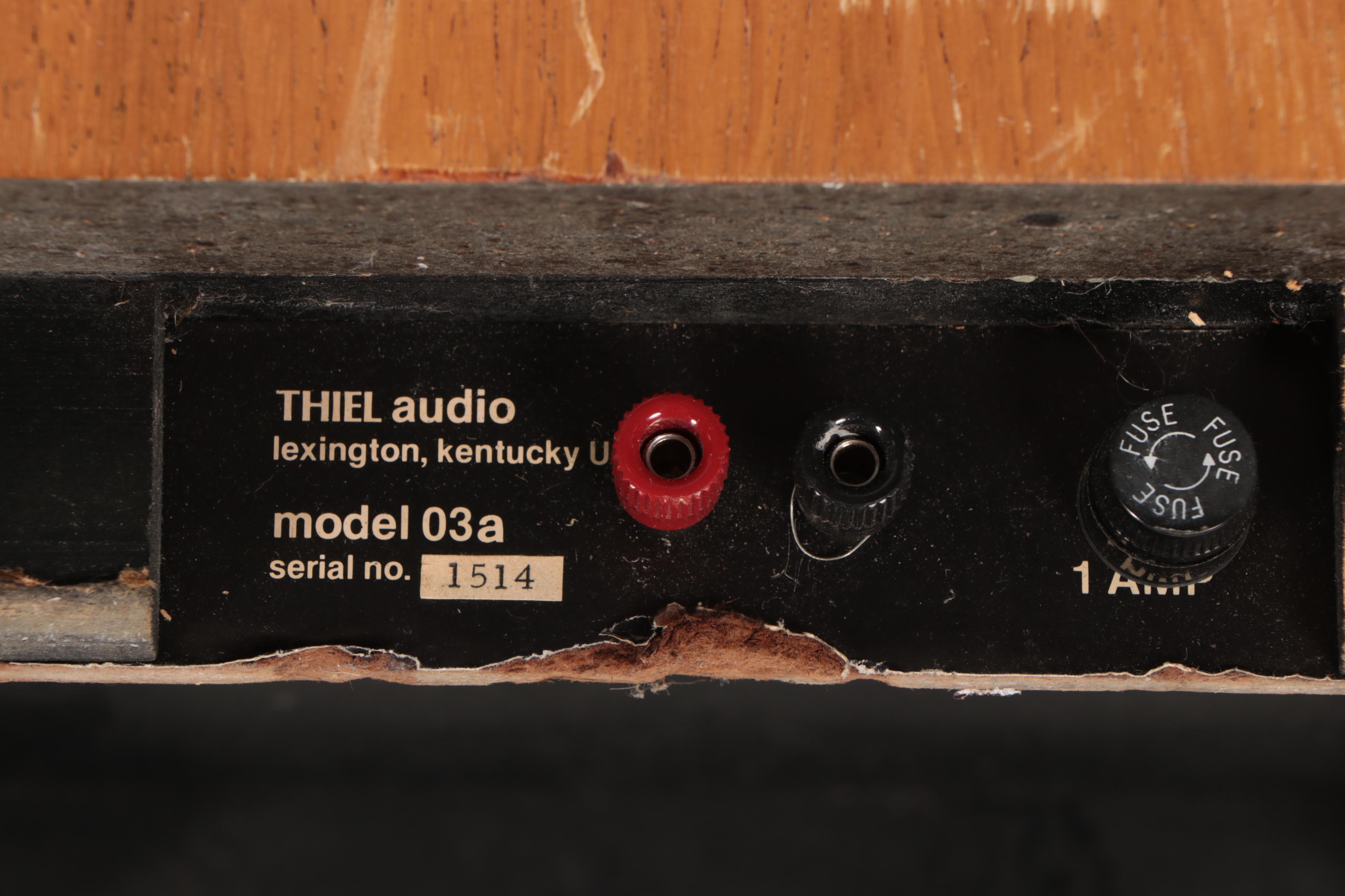 Thiel Audio 03a Floor Standing Loudspeakers In Brazilian Rosewood Veneer, 1980s